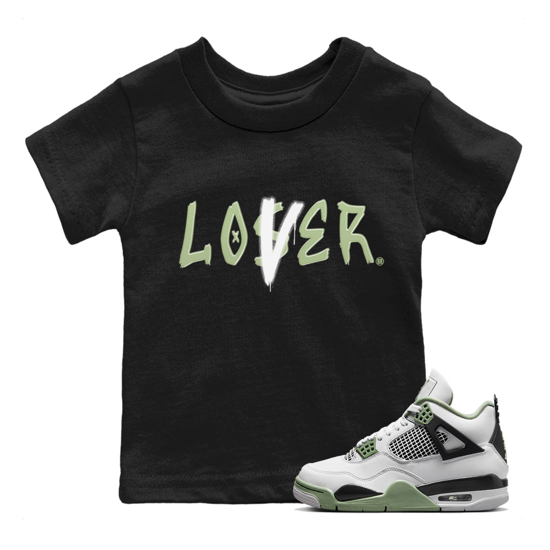 Jordan 4 Seafoam Sneaker Match Tees Loser Lover Sneaker Tees Jordan 4 Seafoam Sneaker Release Tees Kids Shirts