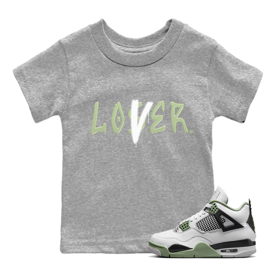 Jordan 4 Seafoam Sneaker Match Tees Loser Lover Sneaker Tees Jordan 4 Seafoam Sneaker Release Tees Kids Shirts