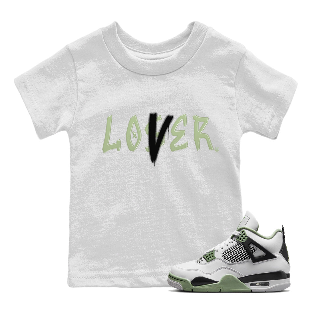 Jordan 4 Seafoam Sneaker Match Tees Loser Lover Sneaker Tees Jordan 4 Seafoam Sneaker Release Tees Kids Shirts