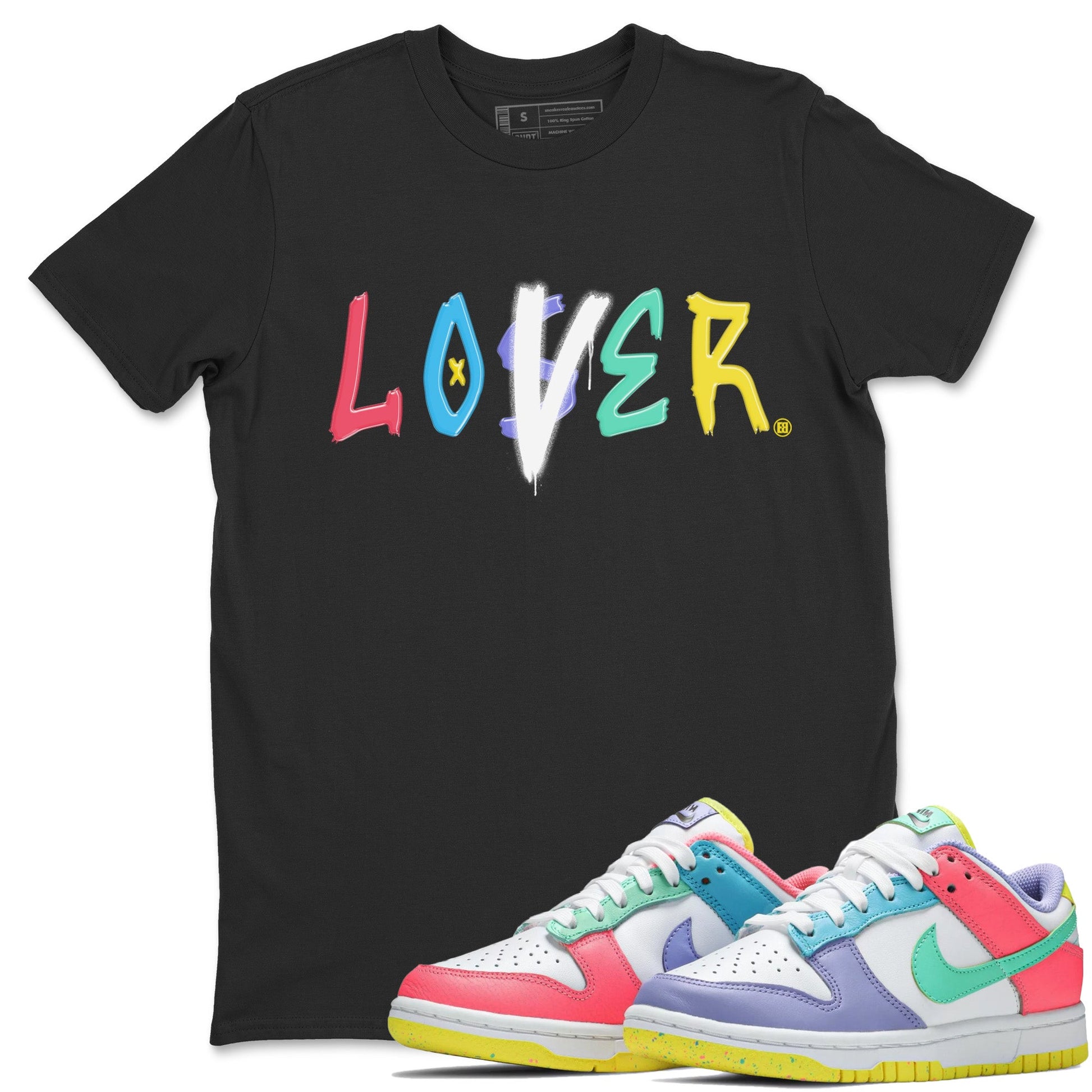 Dunk Easter Candy Sneaker Match Tees Loser Lover Sneaker Tees Holiday Easter T-Shirt Sneaker Release Tees Unisex Shirts Black 1