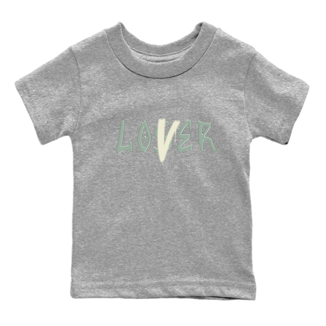 Dunk Low Mica Green Shirts Loser Lover Sneaker Tees Dunk Mica Green Sneaker Release Tees Kids Shirts Heather Grey 2