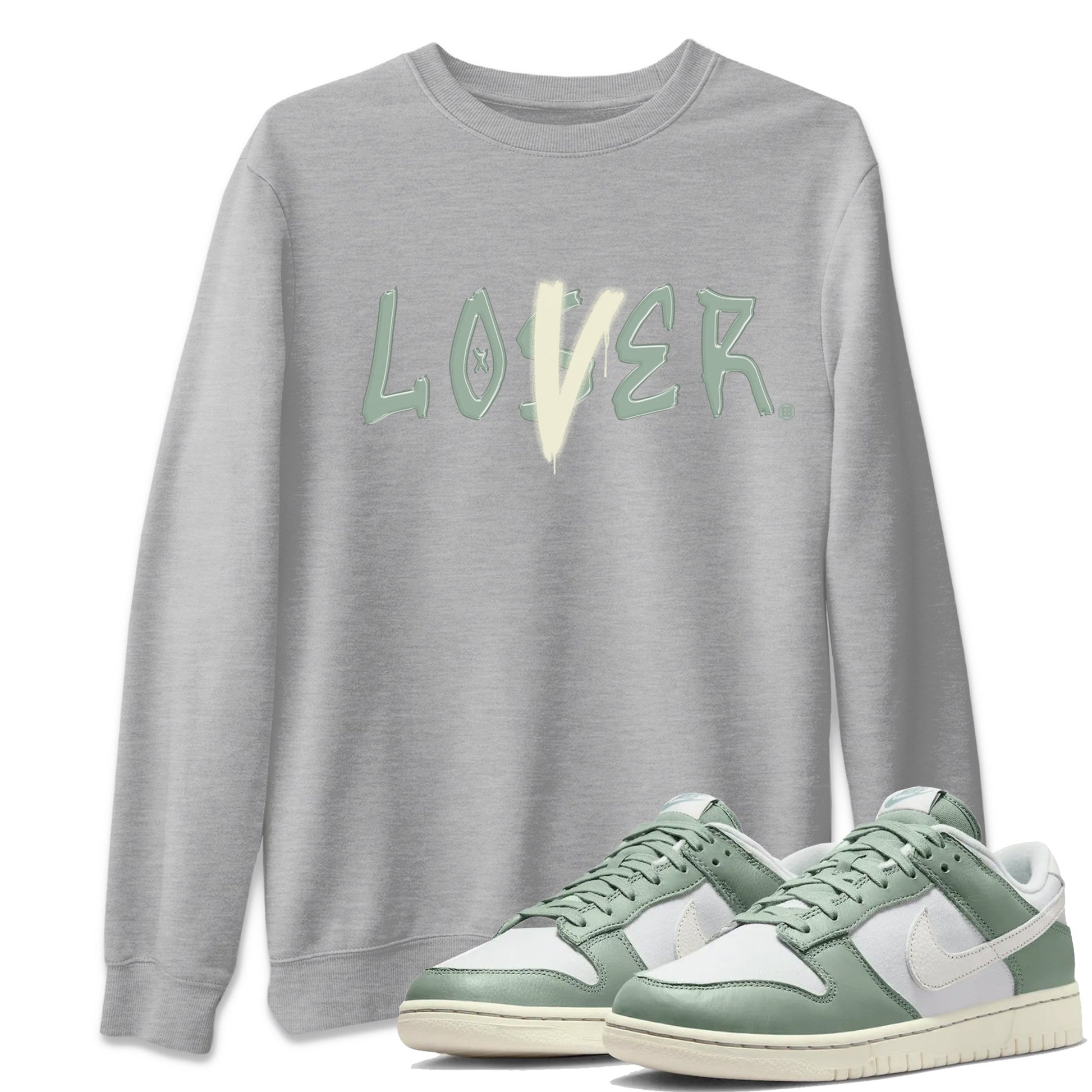 Dunk Low Mica Green Shirts Loser Lover Sneaker Tees Dunk Mica Green Sneaker Release Tees Unisex Shirts Heather Grey 1