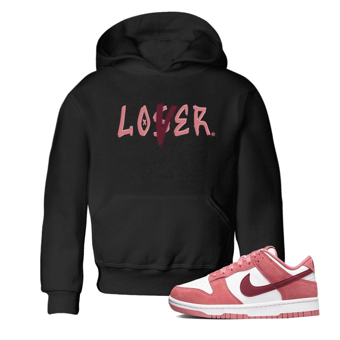 Dunks Valentine's Day shirt to match jordans Special Valentine Day Clothes jordans Loser Lover sneaker tees Dunk Valentine's Day SNRT sneaker release tees baby toddler Black 1 cotton Shirt
