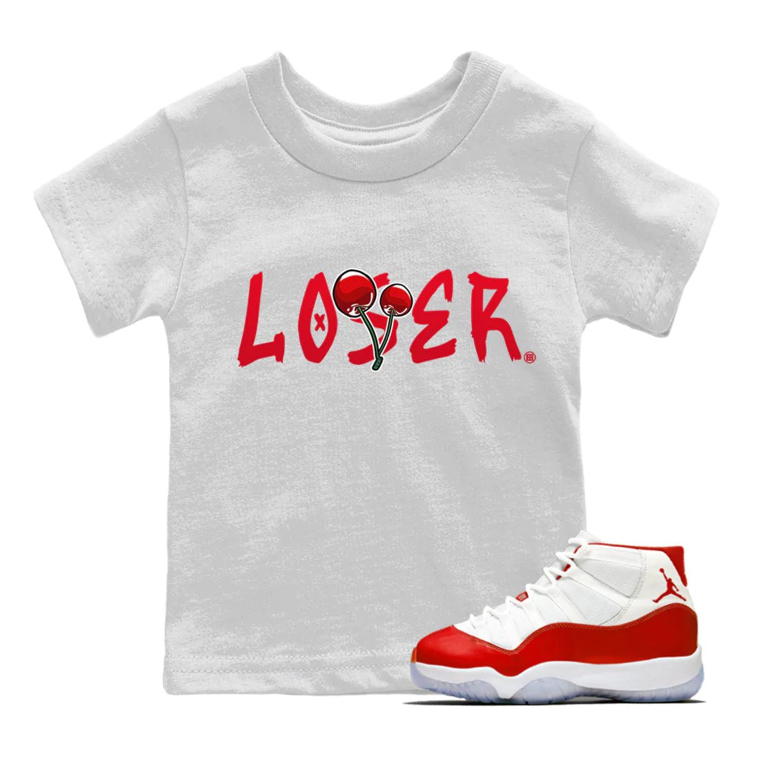 Jordan 11 Cherry Sneaker Match Tees Loser Lover Sneaker Tees Jordan 11 Cherry Sneaker Release Tees Kids Shirts