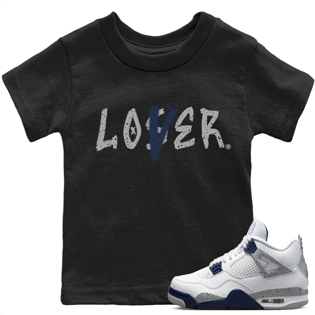 Jordan 4 Midnight Navy Sneaker Match Tees Loser Lover Sneaker Tees Jordan 4 Midnight Navy Sneaker Release Tees Kids Shirts