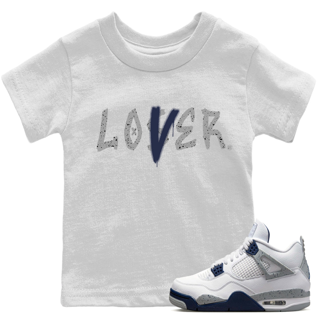 Jordan 4 Midnight Navy Sneaker Match Tees Loser Lover Sneaker Tees Jordan 4 Midnight Navy Sneaker Release Tees Kids Shirts