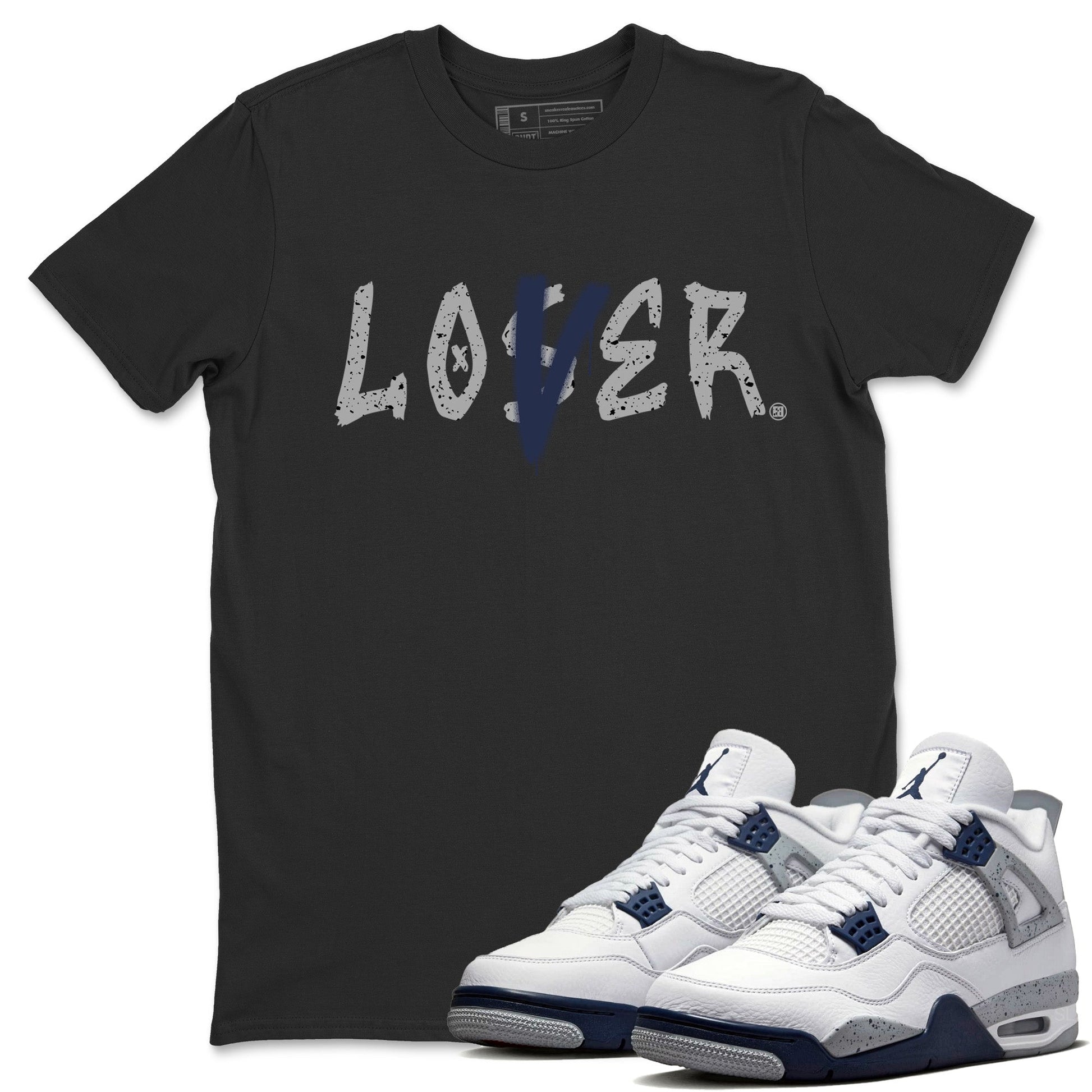 Jordan 4 Midnight Navy Sneaker Match Tees Loser Lover Sneaker Tees Jordan 4 Midnight Navy Sneaker Release Tees Unisex Shirts