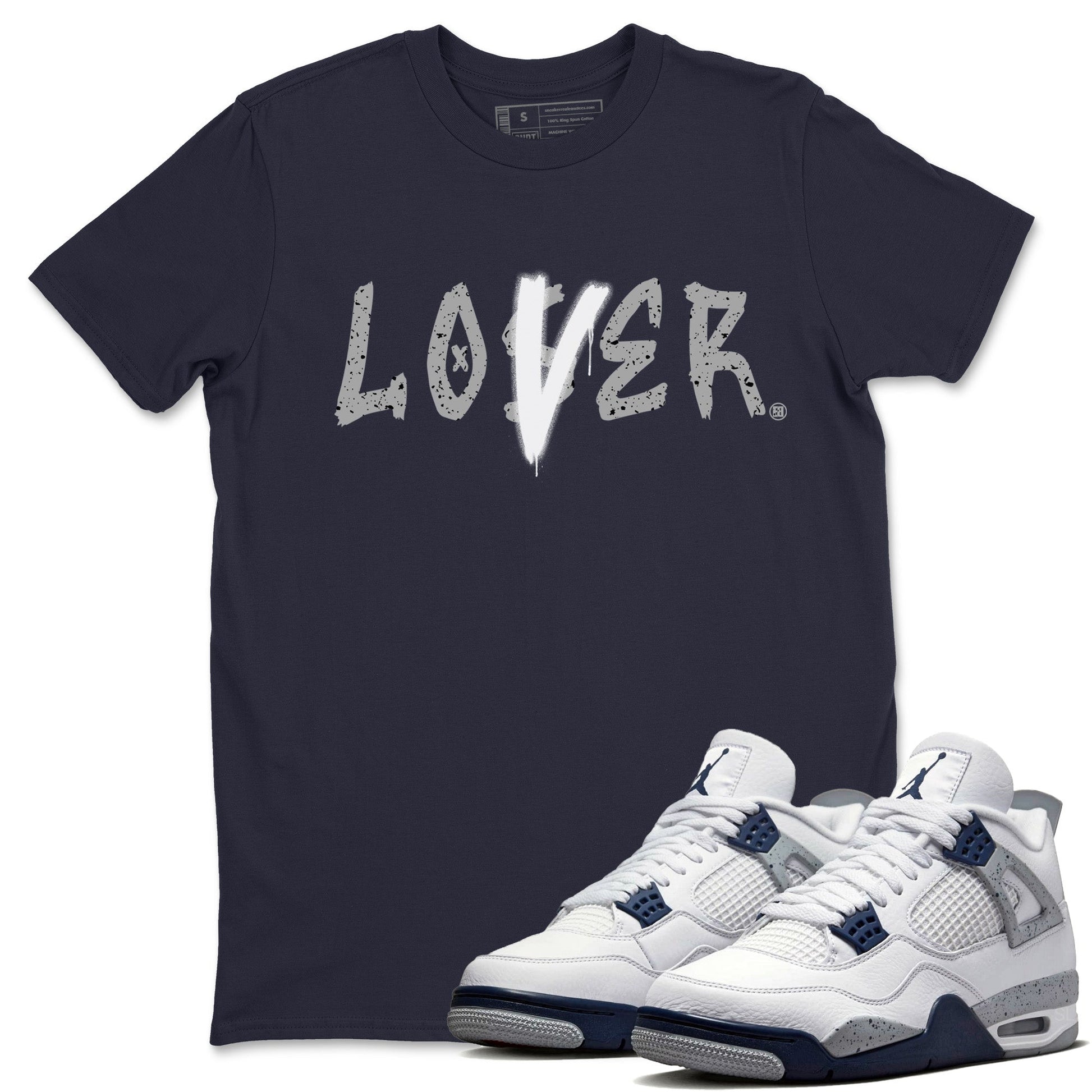 Jordan 4 Midnight Navy Sneaker Match Tees Loser Lover Sneaker Tees Jordan 4 Midnight Navy Sneaker Release Tees Unisex Shirts