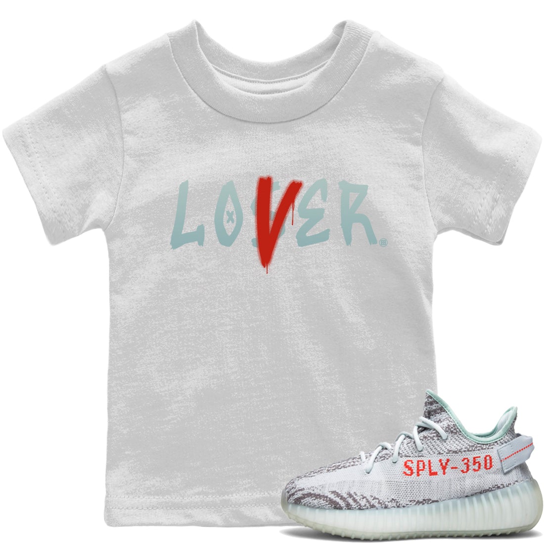 Yeezy 350 Blue Tint Sneaker Match Tees Loser Lover Sneaker Tees Yeezy 350 Blue Tint Sneaker Release Tees Kids Shirts