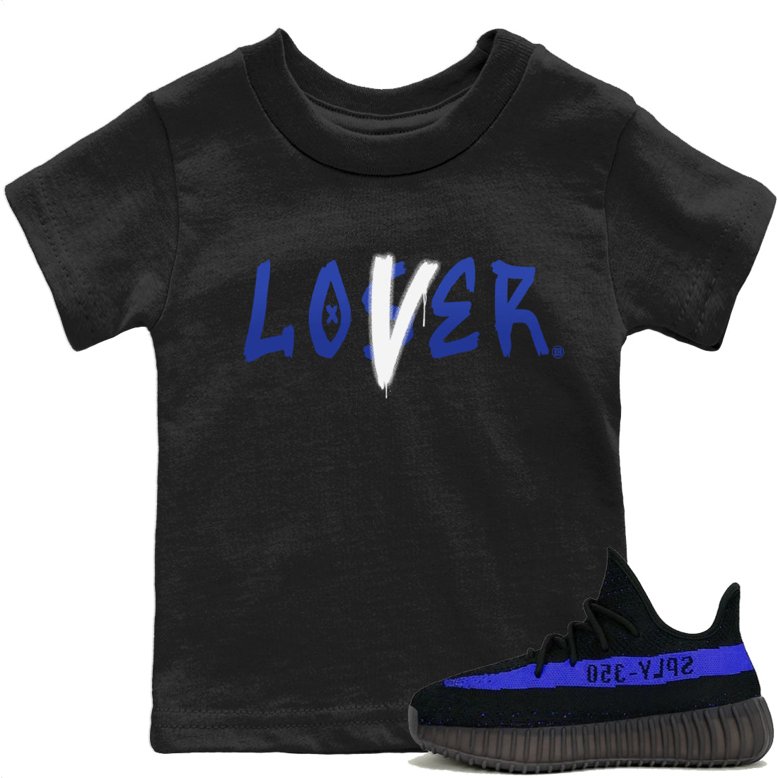 Yeezy 350 Dazzling Blue Sneaker Match Tees Loser Lover Sneaker Tees Yeezy 350 Dazzling Blue Sneaker Release Tees Kids Shirts