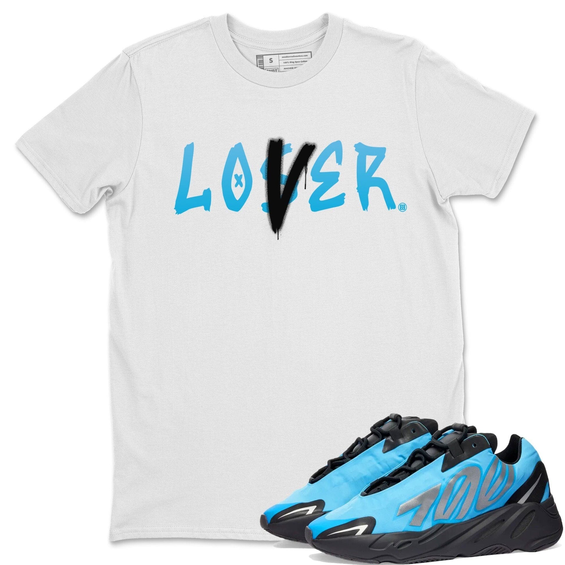 Yeezy 700 Bright Cyan Sneaker Match Tees Loser Lover Sneaker Tees Yeezy 700 Bright Cyan Sneaker Release Tees Unisex Shirts