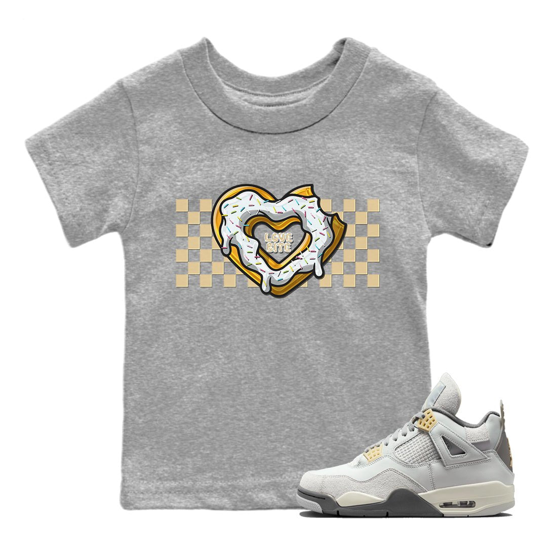 Jordan 4 Craft Sneaker Match Tees Love Bite Sneaker Tees Jordan 4 Craft Sneaker Release Tees Kids Shirts