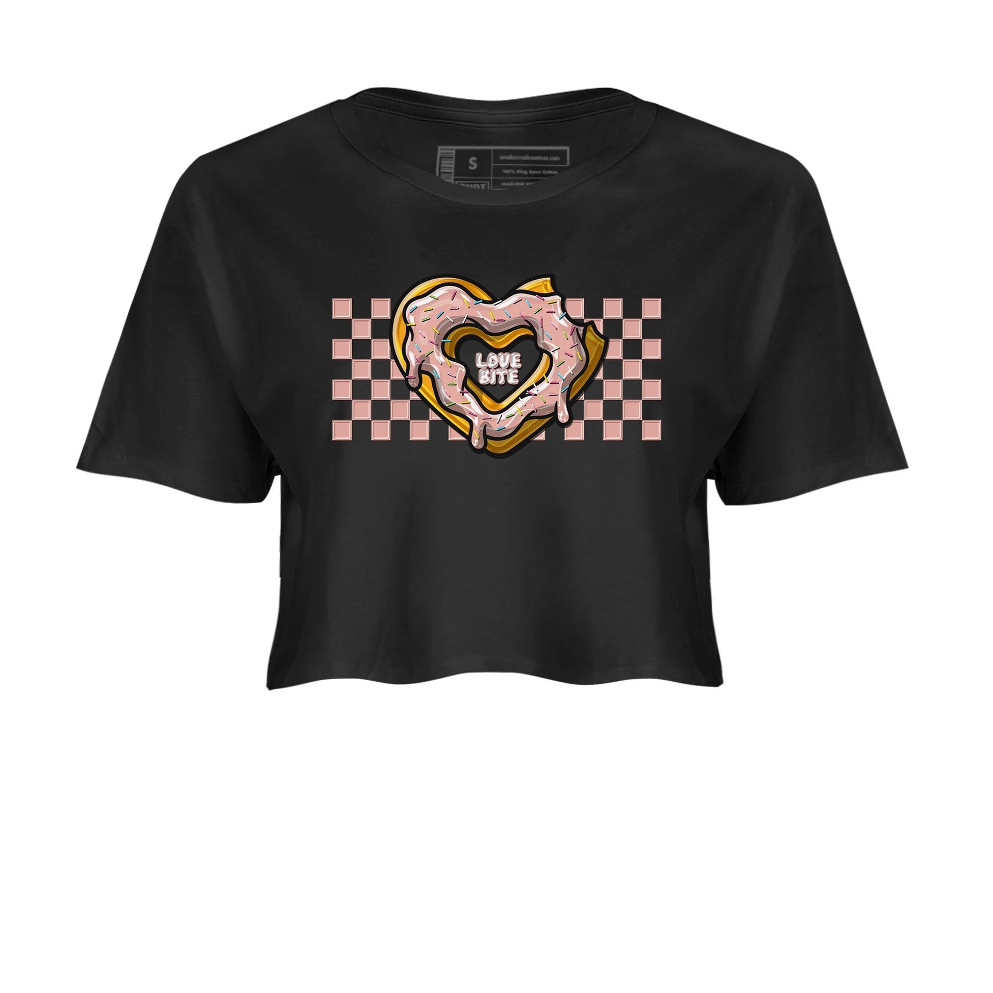 Nike Dunks Low Rose Whisper shirt to match jordans Love Bite sneaker tees Nike Dunk Rose Whisper SNRT Sneaker Release Tees Black 2 Crop T-Shirt