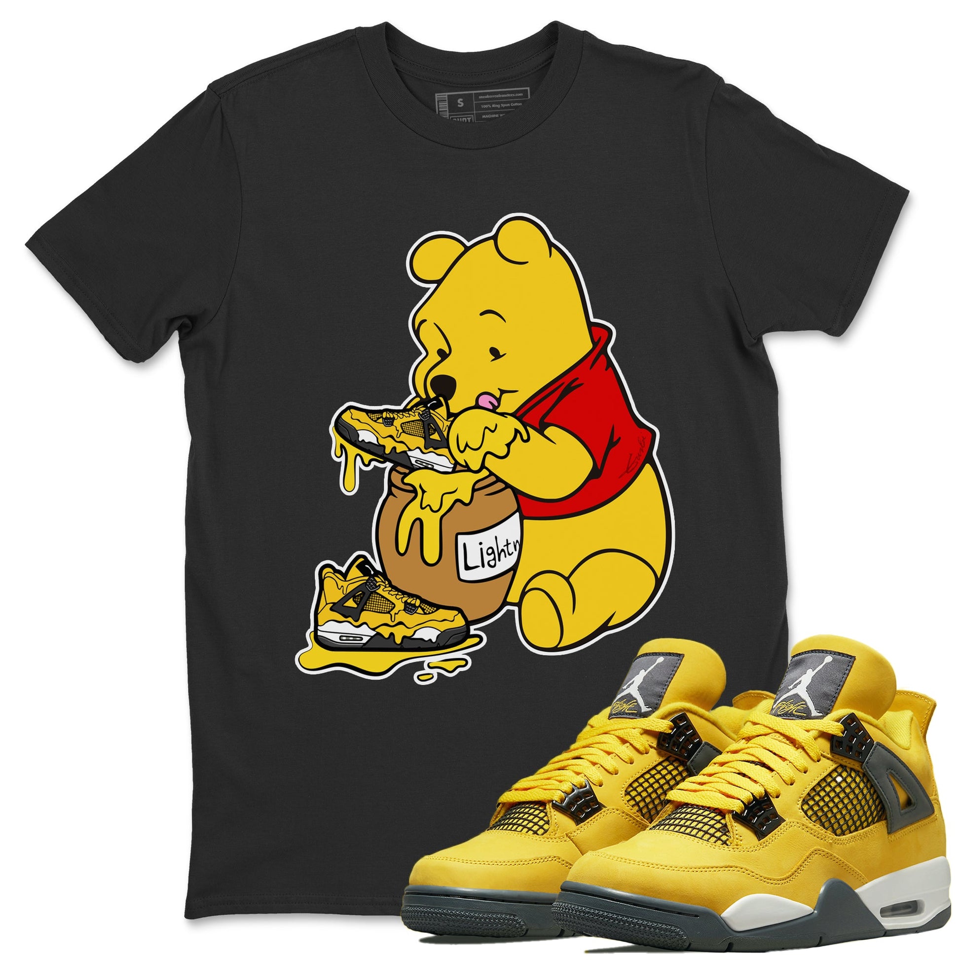 Jordan 4 Lightning Sneaker Match Tees Love Honey Sneaker Tees Jordan 4 Lightning Sneaker Release Tees Unisex Shirts