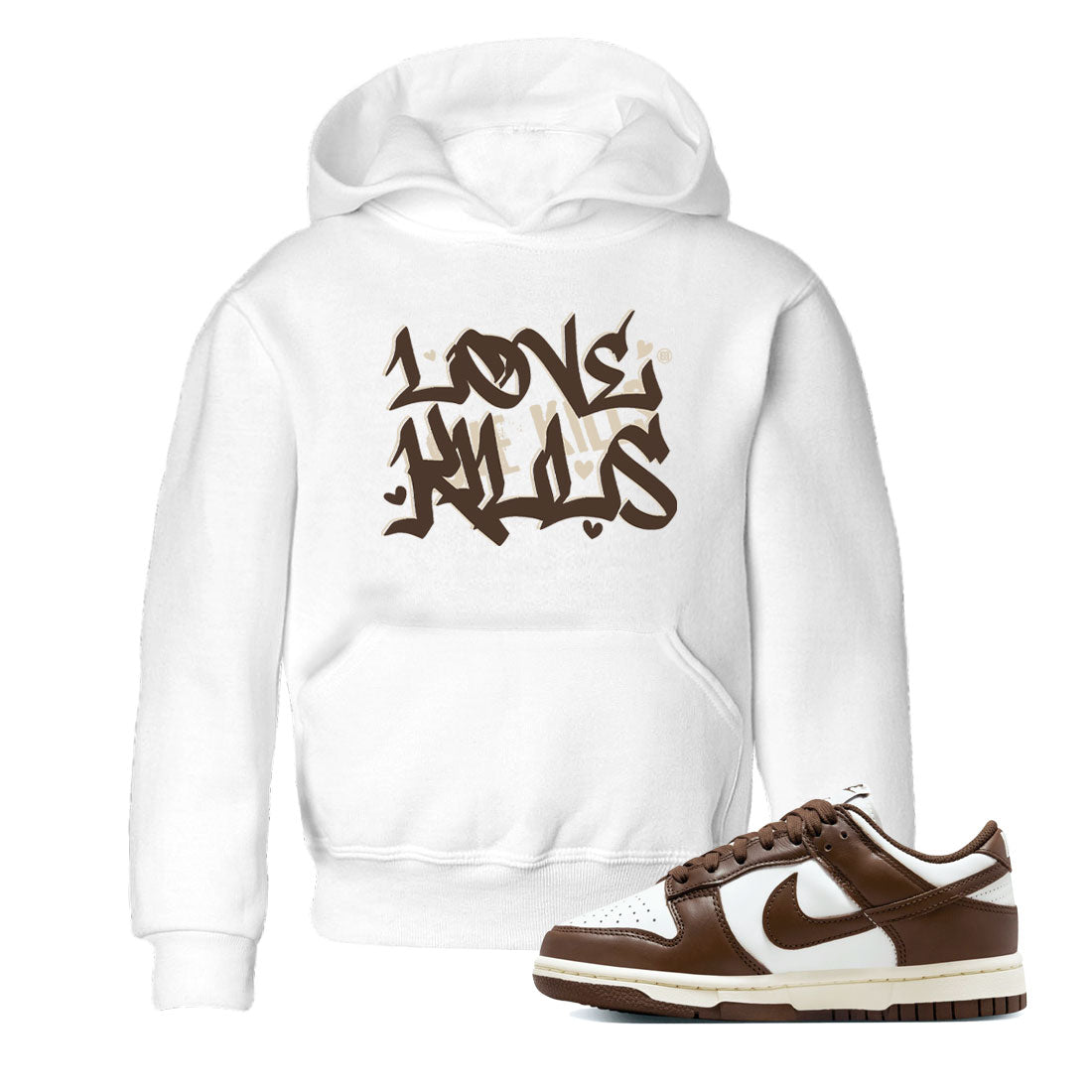 Dunk Low WMNS Cacao Wow sneaker shirt to match jordans Love Kills sneaker tees Dunk Cacao Wow SNRT Sneaker Release Tees Baby Toddler White 1 T-Shirt
