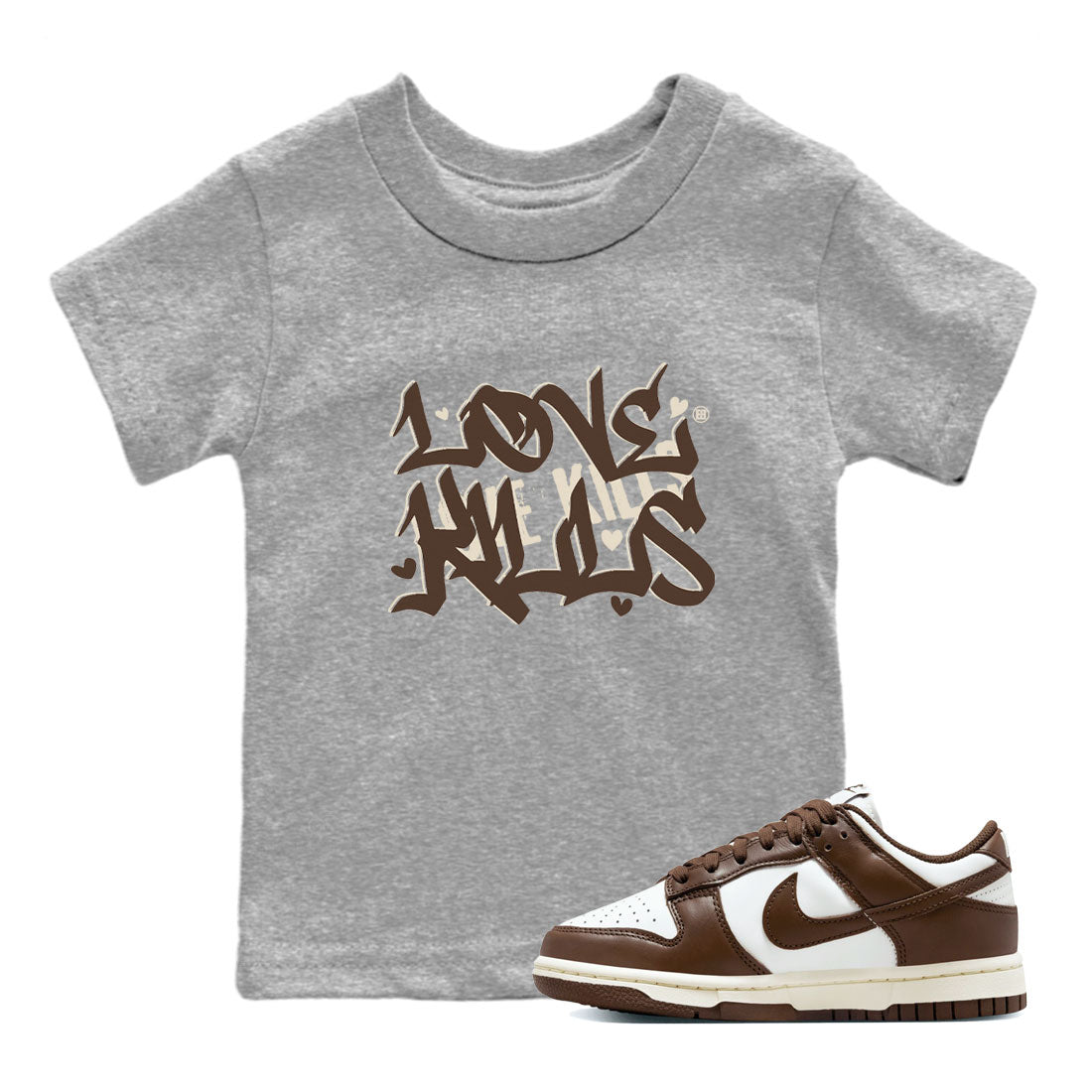 Dunk Low WMNS Cacao Wow sneaker shirt to match jordans Love Kills sneaker tees Dunk Cacao Wow SNRT Sneaker Release Tees Baby Toddler Heather Grey 1 T-Shirt