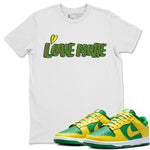 Dunk Reverse Brazil Sneaker Match Tees Love More Sneaker Tees Dunk Reverse Brazil Sneaker Release Tees Unisex Shirts