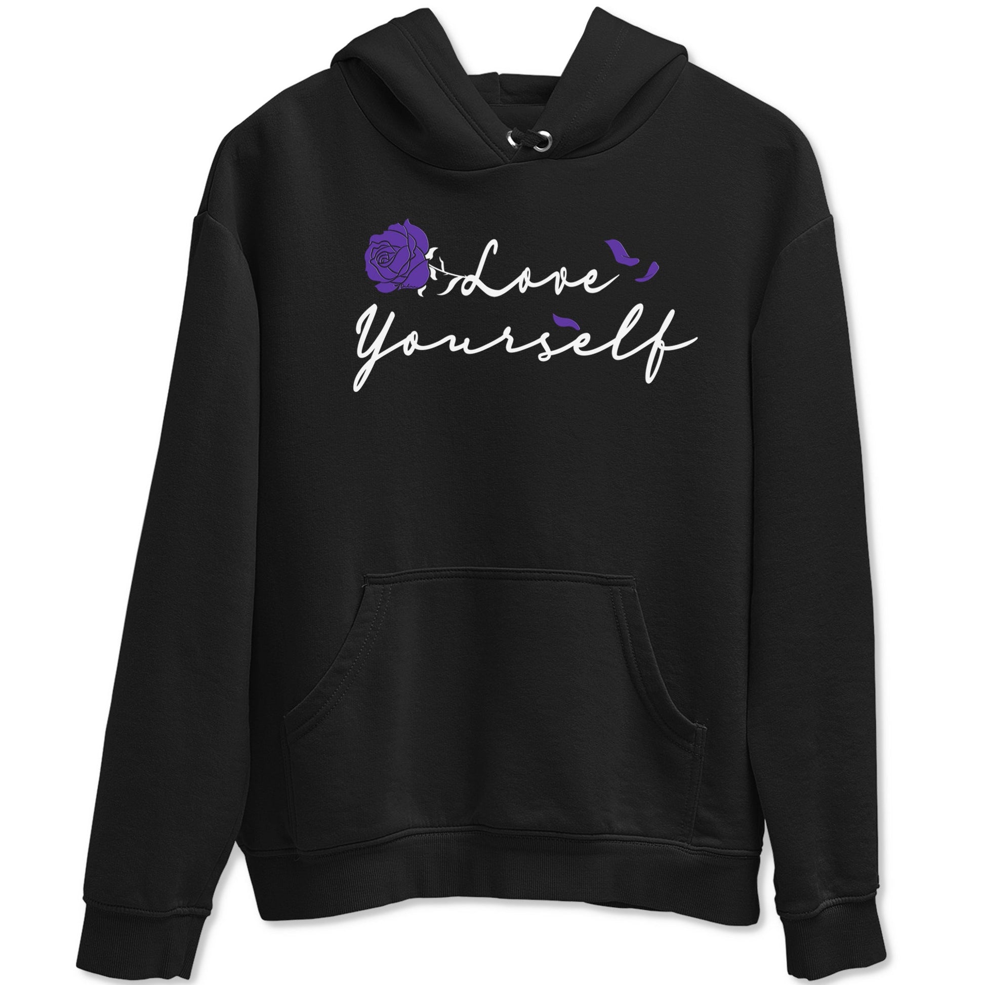 Love Yourself sneaker match tees to Court Purple Dunks street fashion brand for shirts to match Jordans SNRT Sneaker Tees Dunk Low Court Purple unisex t-shirt Black 2 unisex shirt