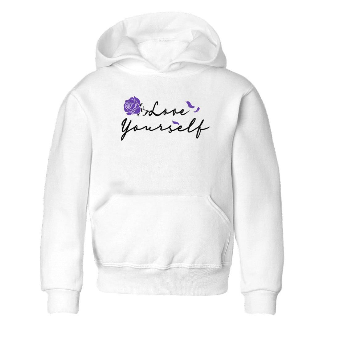 Love Yourself sneaker match tees to Court Purple Dunks street fashion brand for shirts to match Jordans SNRT Sneaker Tees Dunk Low Court Purple unisex t-shirt White 2 youth shirt