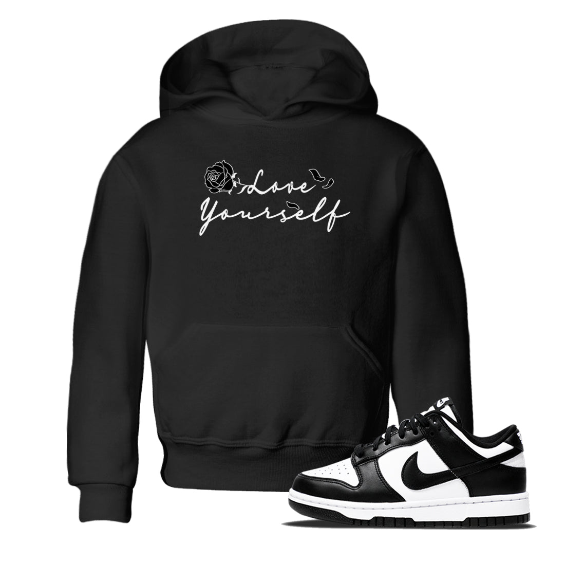 Dunk Low Panda shirt to match jordans Love Yourself sneaker tees Dunk Low Black White SNRT Sneaker Release tees baby toddler Black 1 cotton Shirt