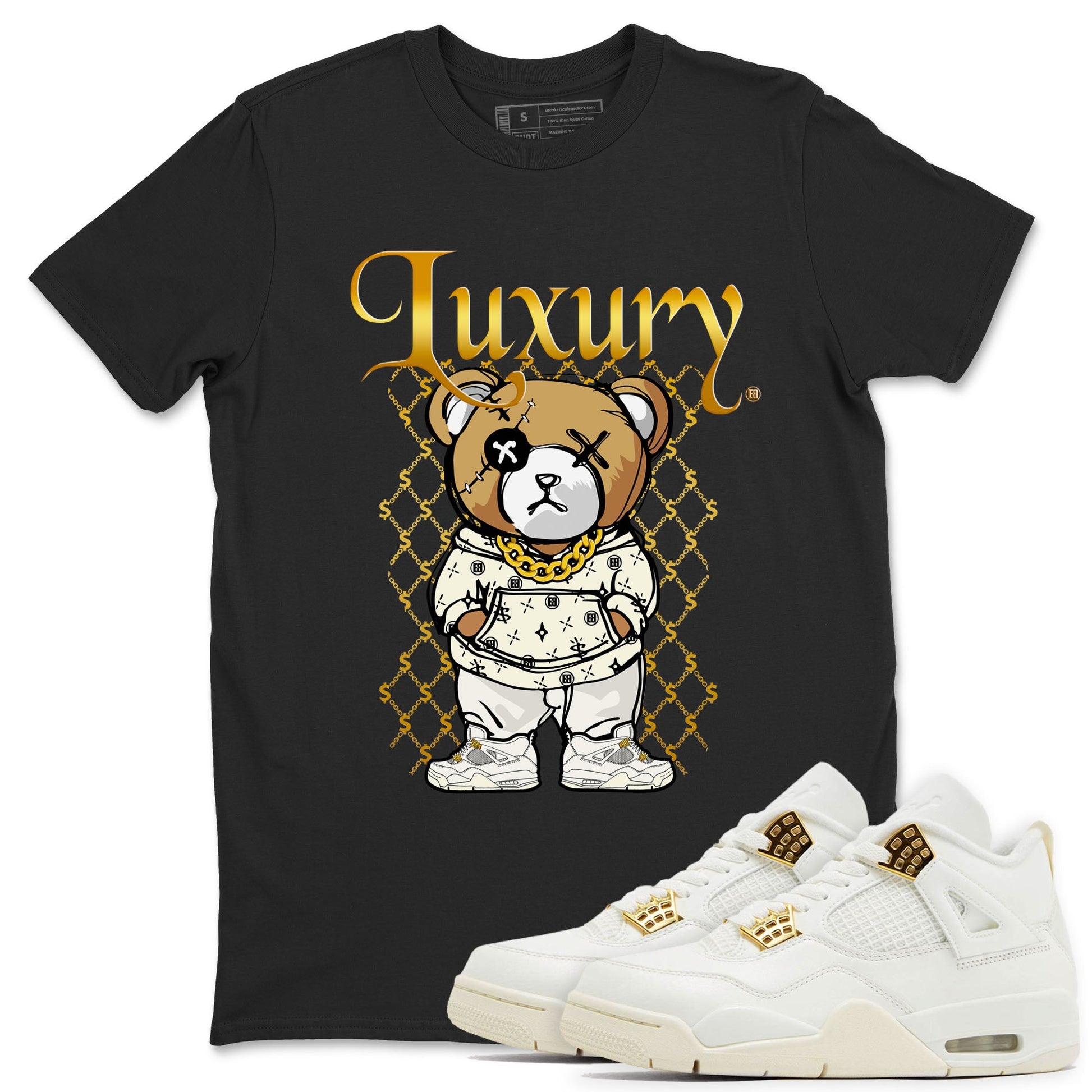 Jordan 4 Sail Shirt To Match Jordans Luxury Bear Streetwear Fashion Air Jordan 4 Sail SNRT Sneaker Release Tees unisex cotton Black 1 crew neck shirt