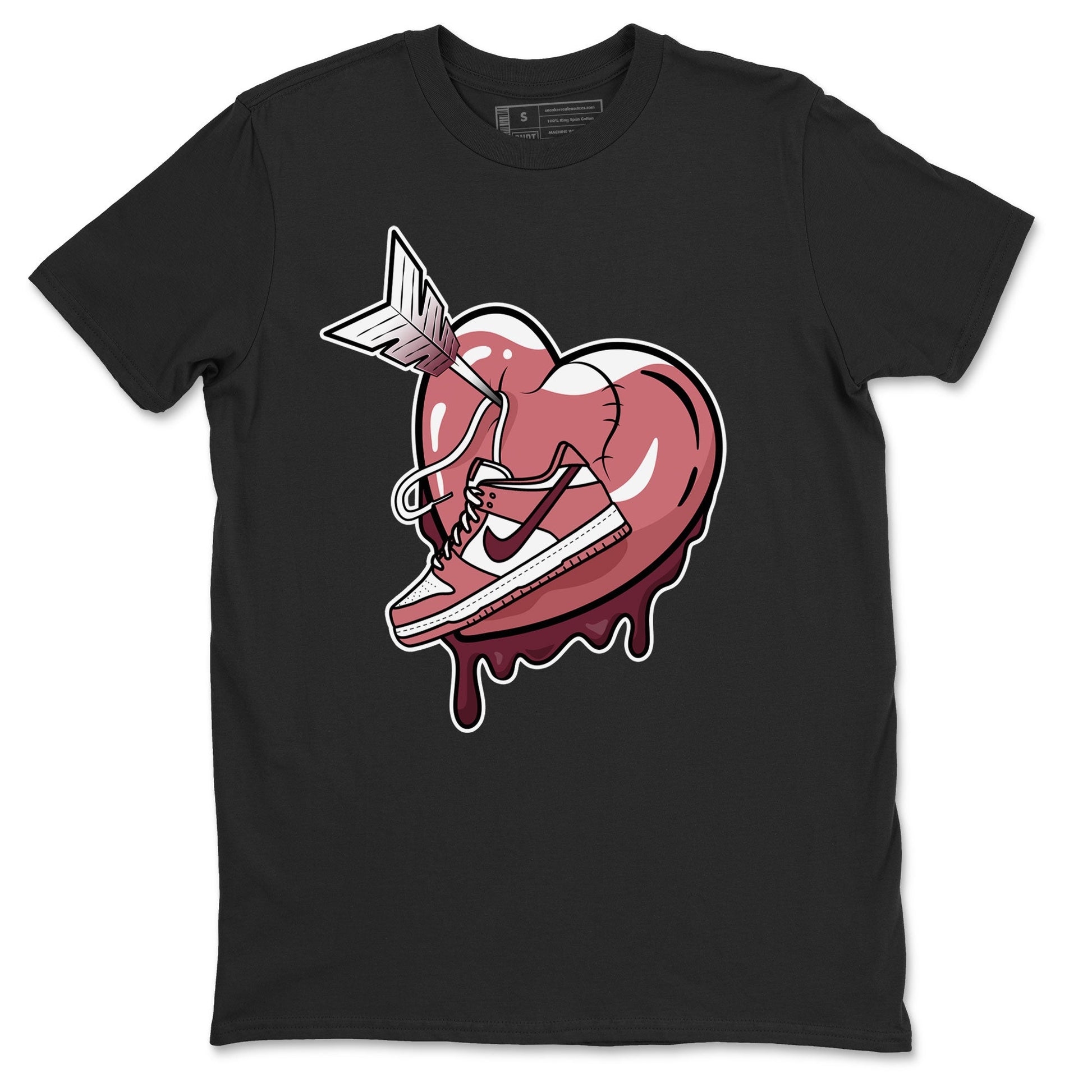 Dunk Valentines Day shirt to match jordans Mad In Love sneaker tees Dunk Low Valentine's Day SNRT Sneaker Release Tees Cotton Sneaker Tee Black 2 T-Shirt