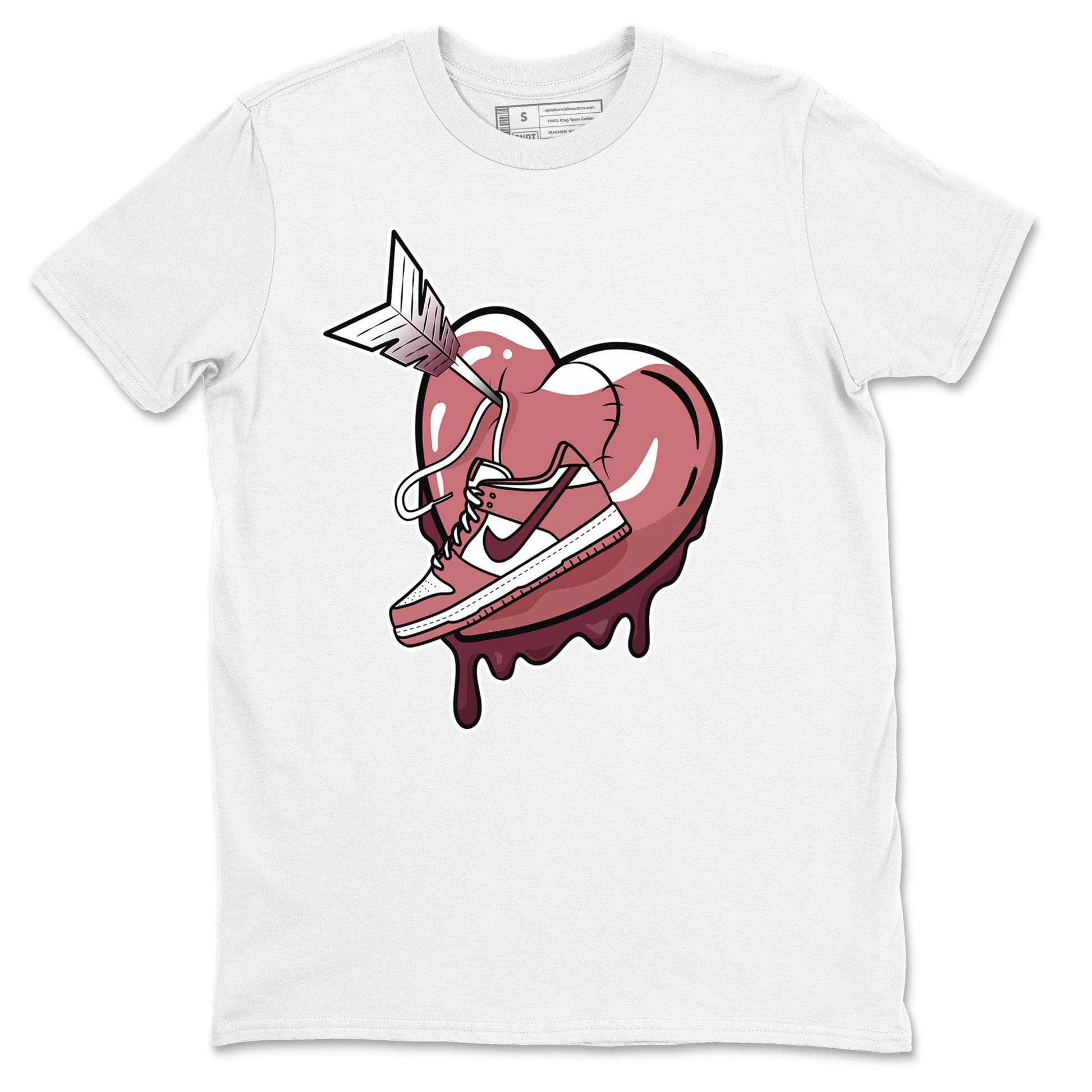 Dunk Valentines Day shirt to match jordans Mad In Love sneaker tees Dunk Low Valentine's Day SNRT Sneaker Release Tees Cotton Sneaker Tee White 2 T-Shirt