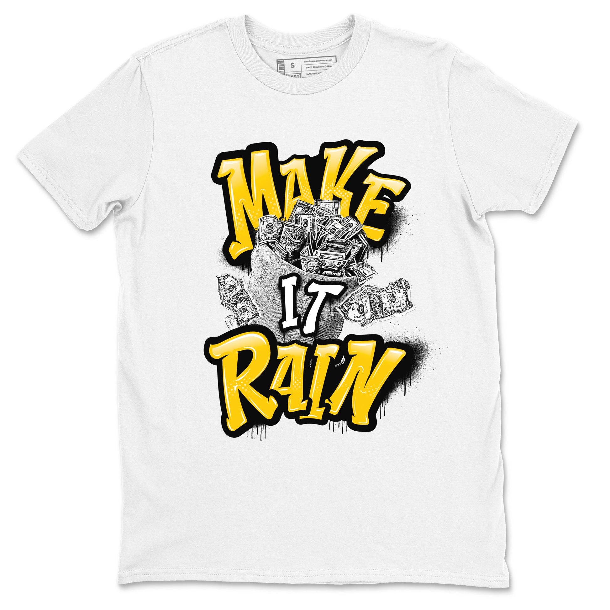 Air Jordan 6 Yellow Ochre shirt to match jordans Make It Rain Money sneaker tees AJ6 Yellow Ochre SNRT Sneaker Release Tees unisex cotton White 2 crew neck shirt