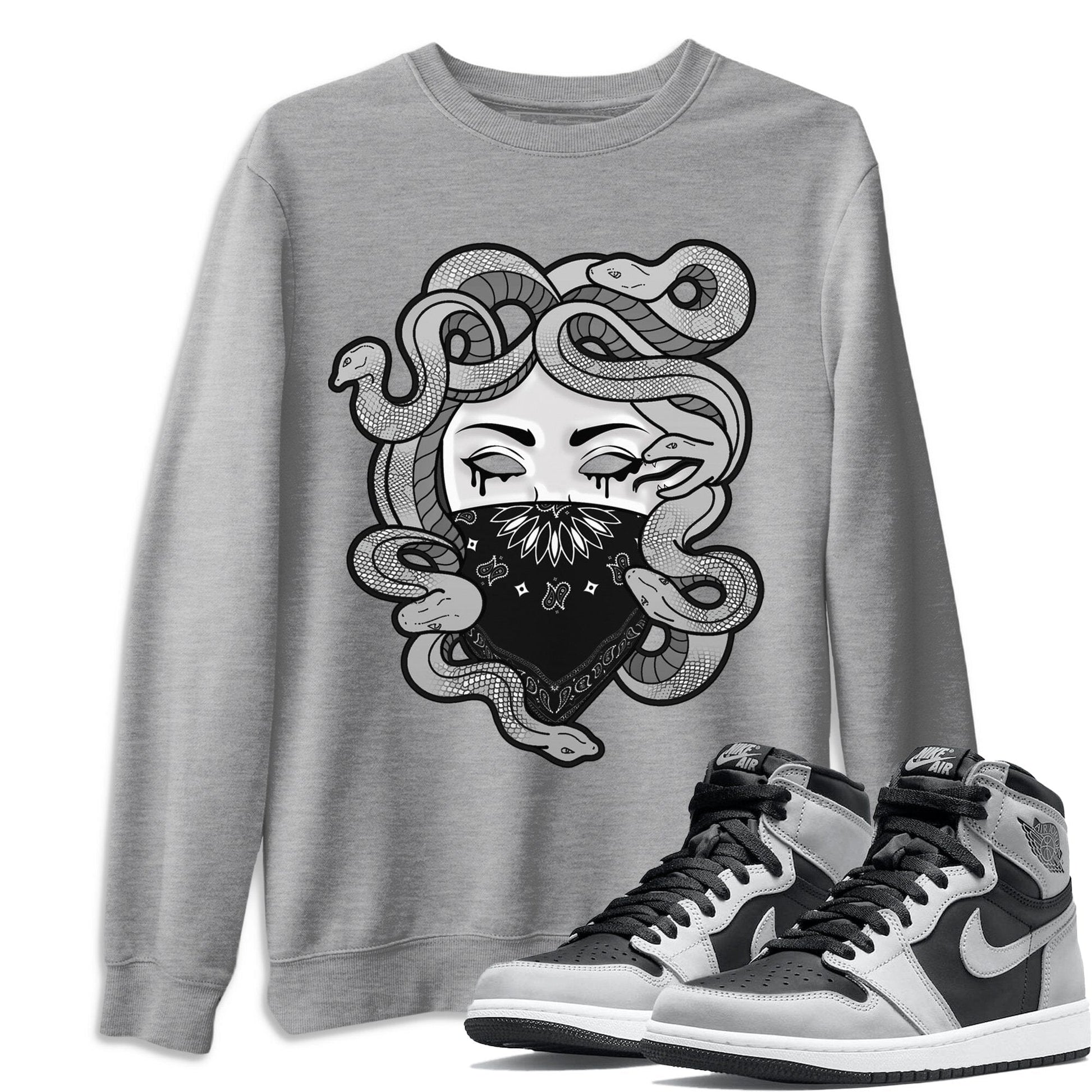 Jordan 1 Shadow 2.0 Sneaker Match Tees Medusa Sneaker Tees Jordan 1 Shadow 2.0 Sneaker Release Tees Unisex Shirts