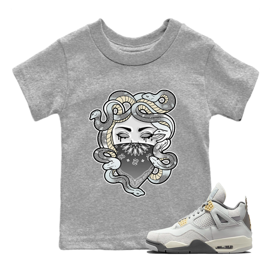 Jordan 4 Craft Sneaker Match Tees Medusa Sneaker Tees Jordan 4 Craft Sneaker Release Tees Kids Shirts