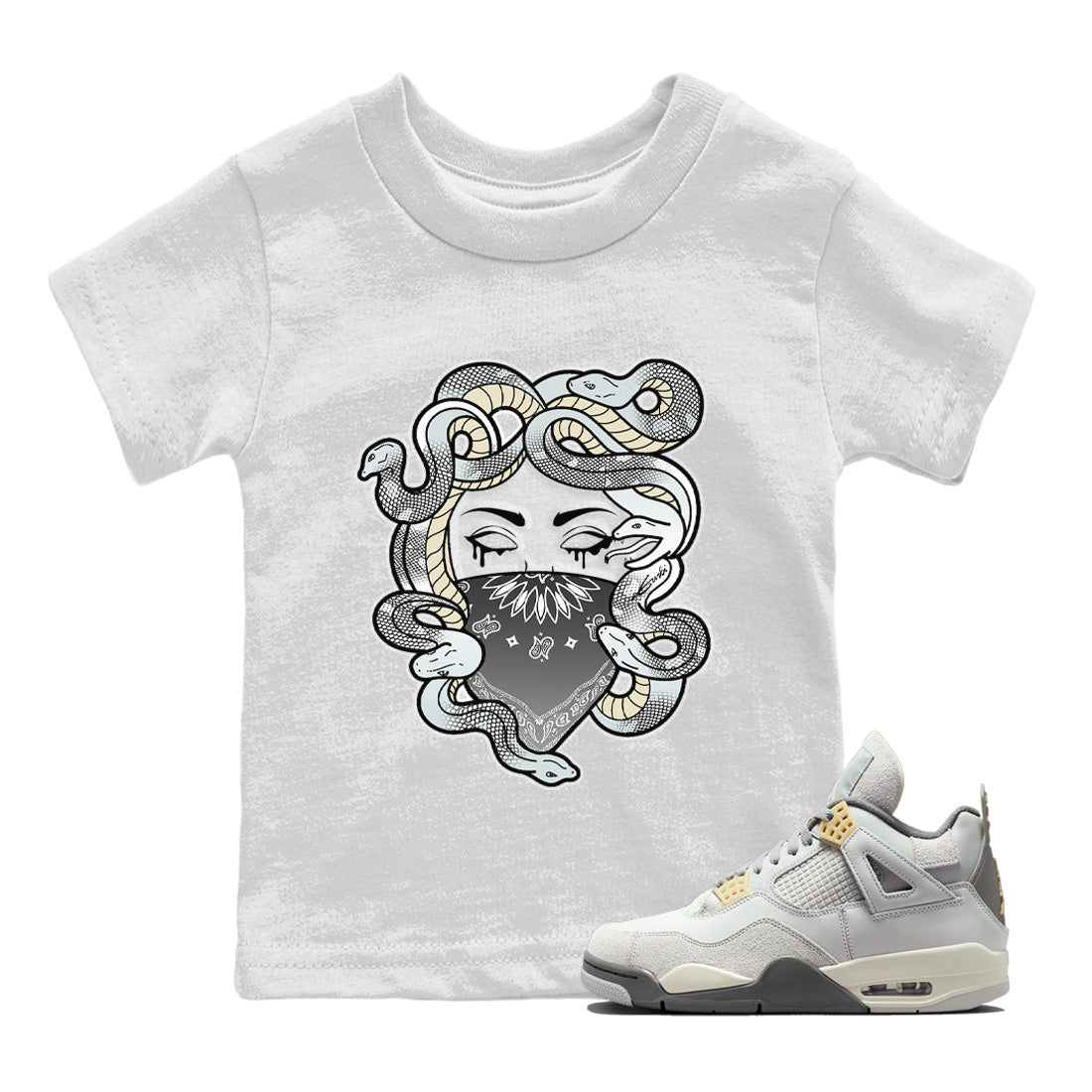 Jordan 4 Craft Sneaker Match Tees Medusa Sneaker Tees Jordan 4 Craft Sneaker Release Tees Kids Shirts