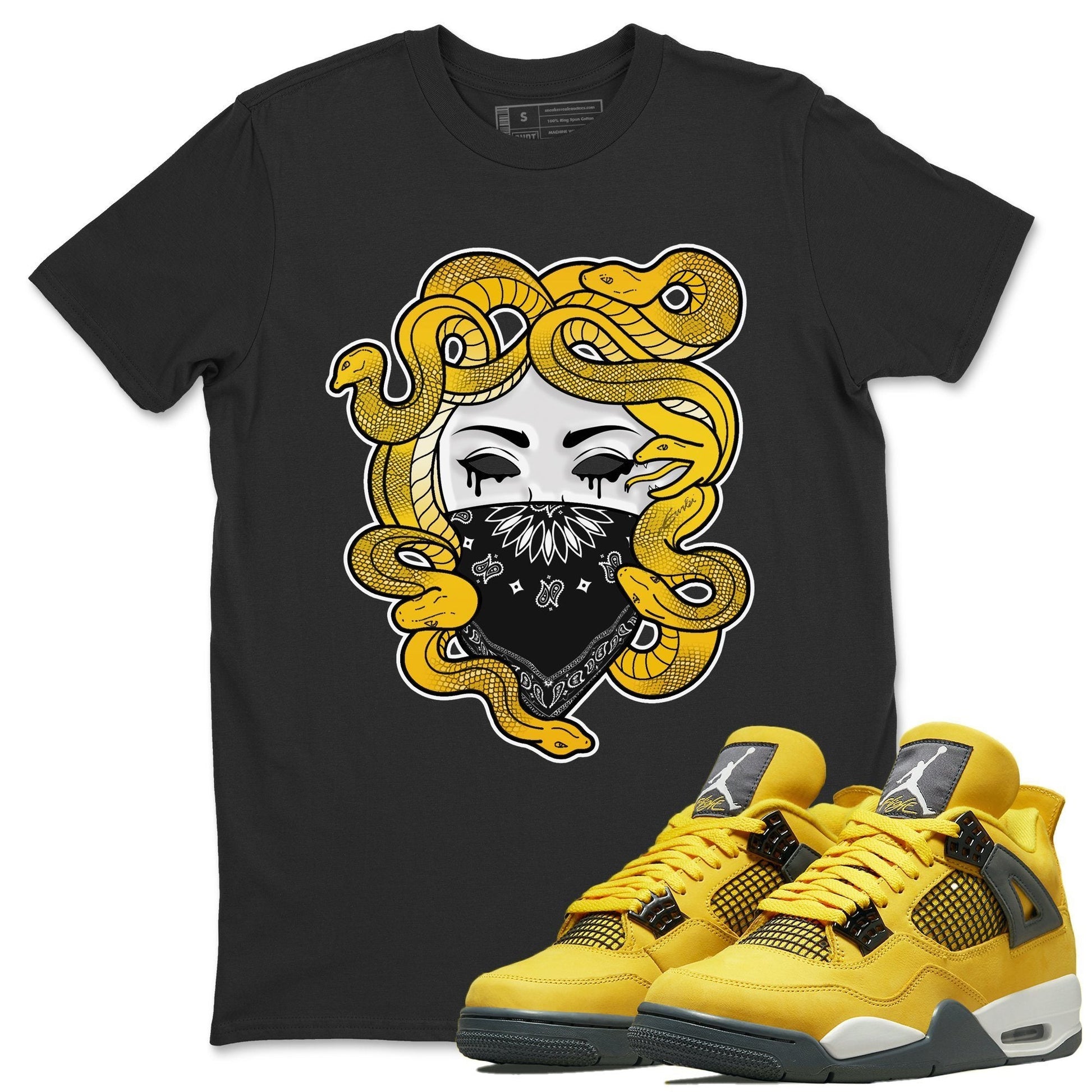 Jordan 4 Lightning Sneaker Match Tees Medusa Sneaker Tees Jordan 4 Lightning Sneaker Release Tees Unisex Shirts