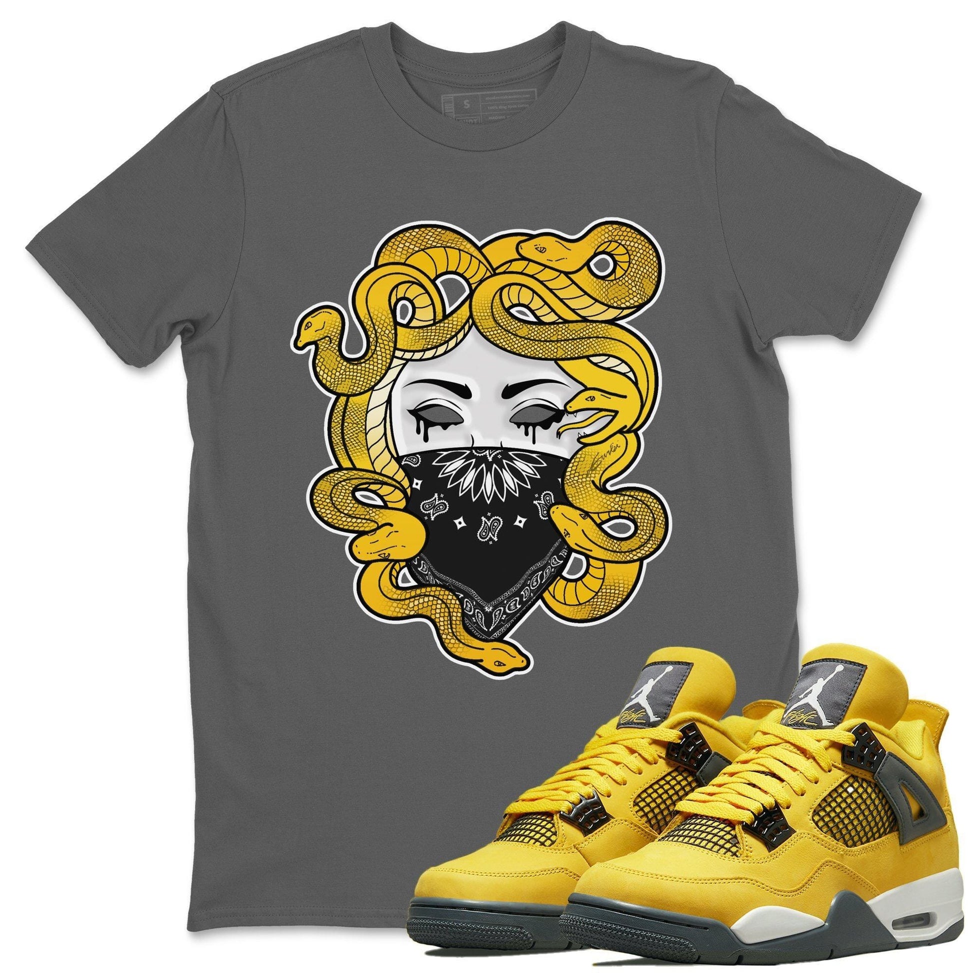 Jordan 4 Lightning Sneaker Match Tees Medusa Sneaker Tees Jordan 4 Lightning Sneaker Release Tees Unisex Shirts