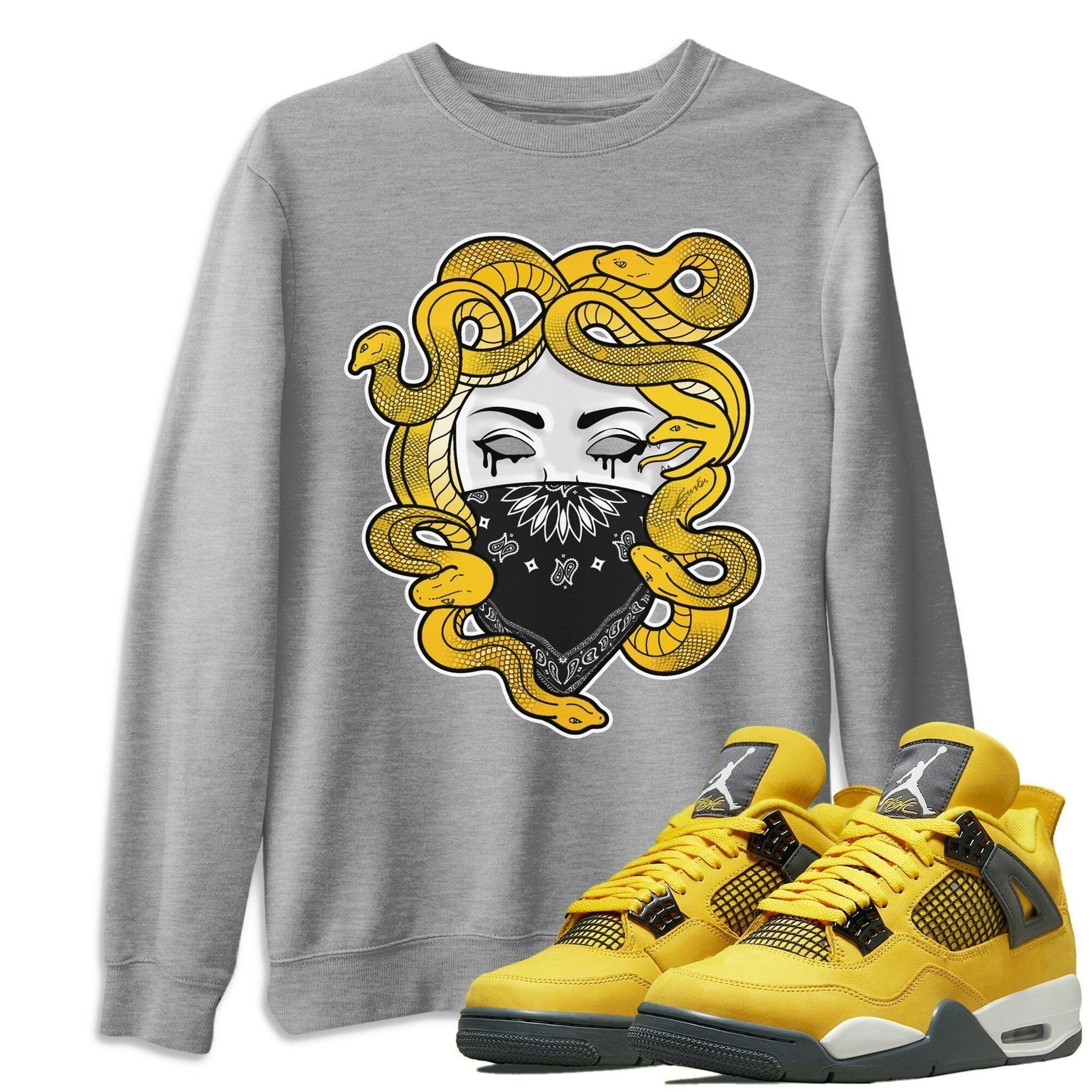 Jordan 4 Lightning Sneaker Match Tees Medusa Sneaker Tees Jordan 4 Lightning Sneaker Release Tees Unisex Shirts