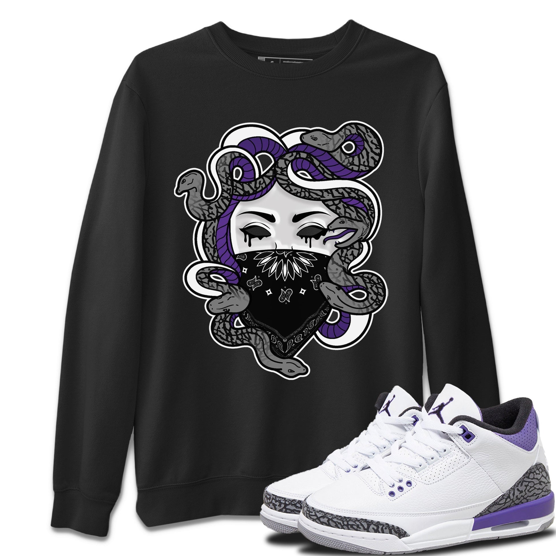 Jordan 3 Dark Iris Sneaker Match Tees Medusa Sneaker Tees Jordan 3 Dark Iris Sneaker Release Tees Unisex Shirts