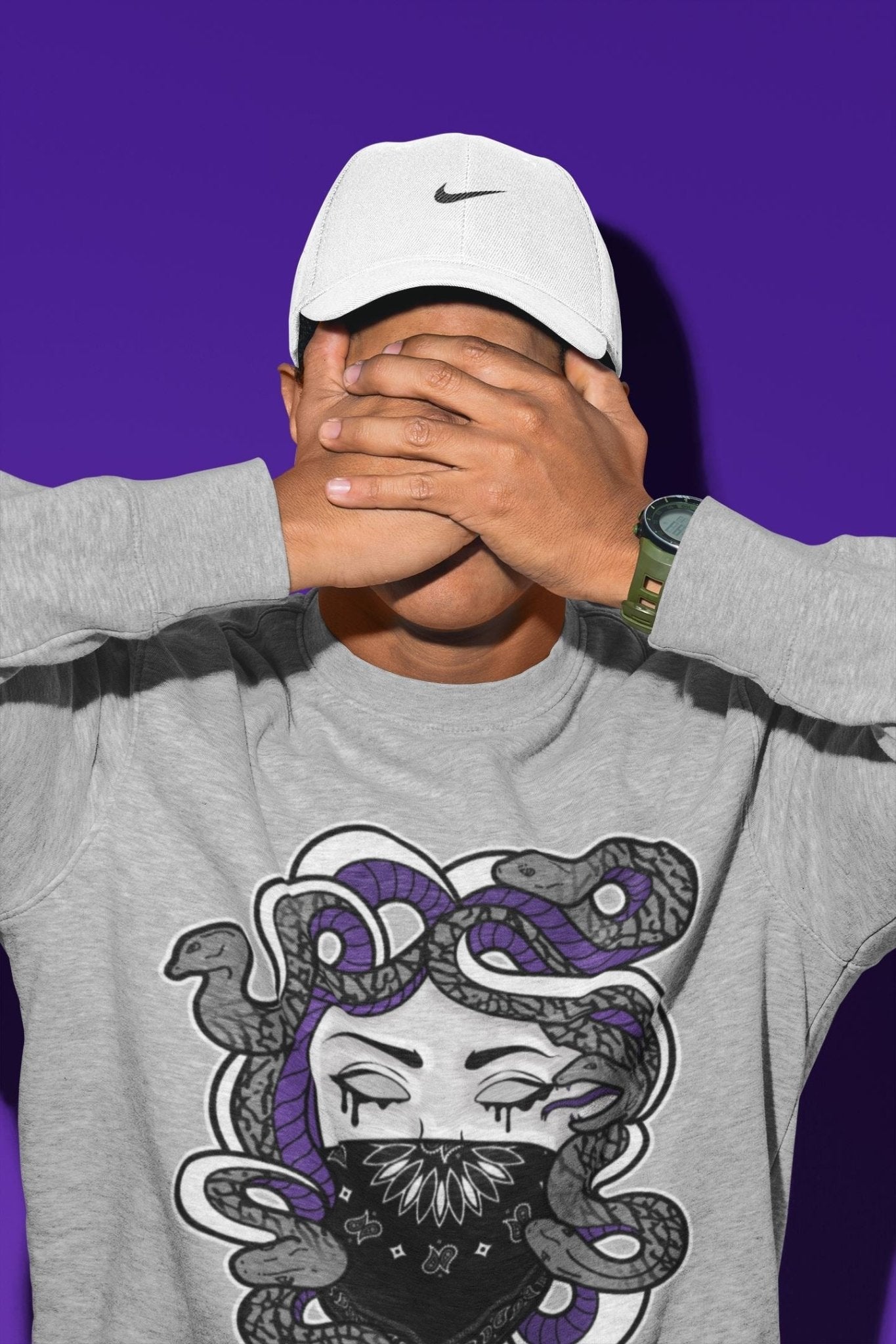Jordan 3 Dark Iris Sneaker Match Tees Medusa Sneaker Tees Jordan 3 Dark Iris Sneaker Release Tees Unisex Shirts
