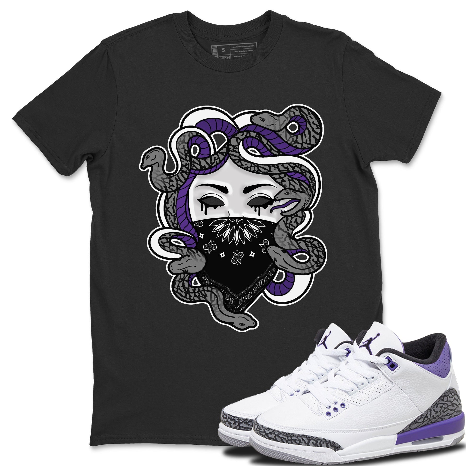 Jordan 3 Dark Iris Sneaker Match Tees Medusa Sneaker Tees Jordan 3 Dark Iris Sneaker Release Tees Unisex Shirts