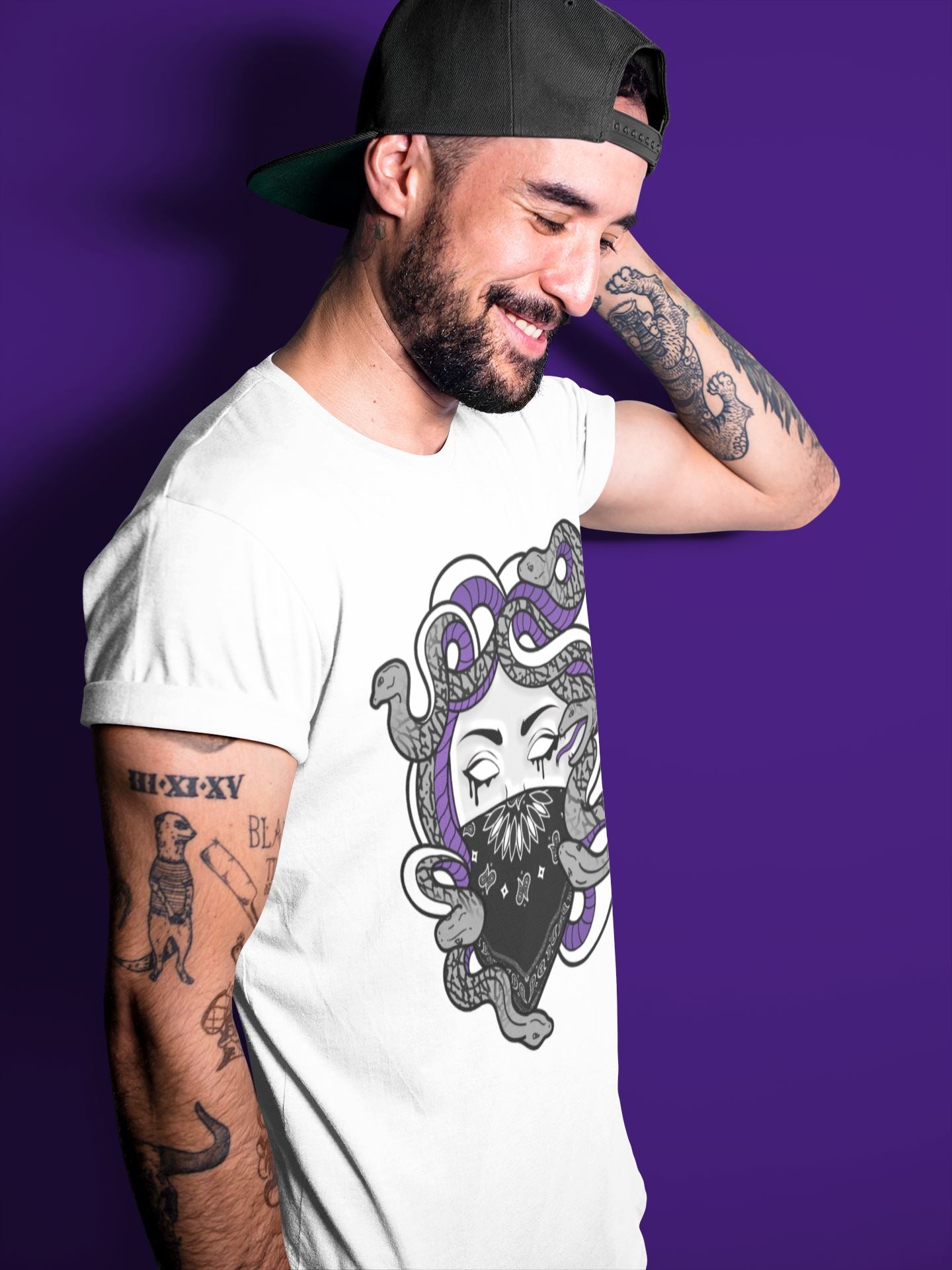 Jordan 3 Dark Iris Sneaker Match Tees Medusa Sneaker Tees Jordan 3 Dark Iris Sneaker Release Tees Unisex Shirts