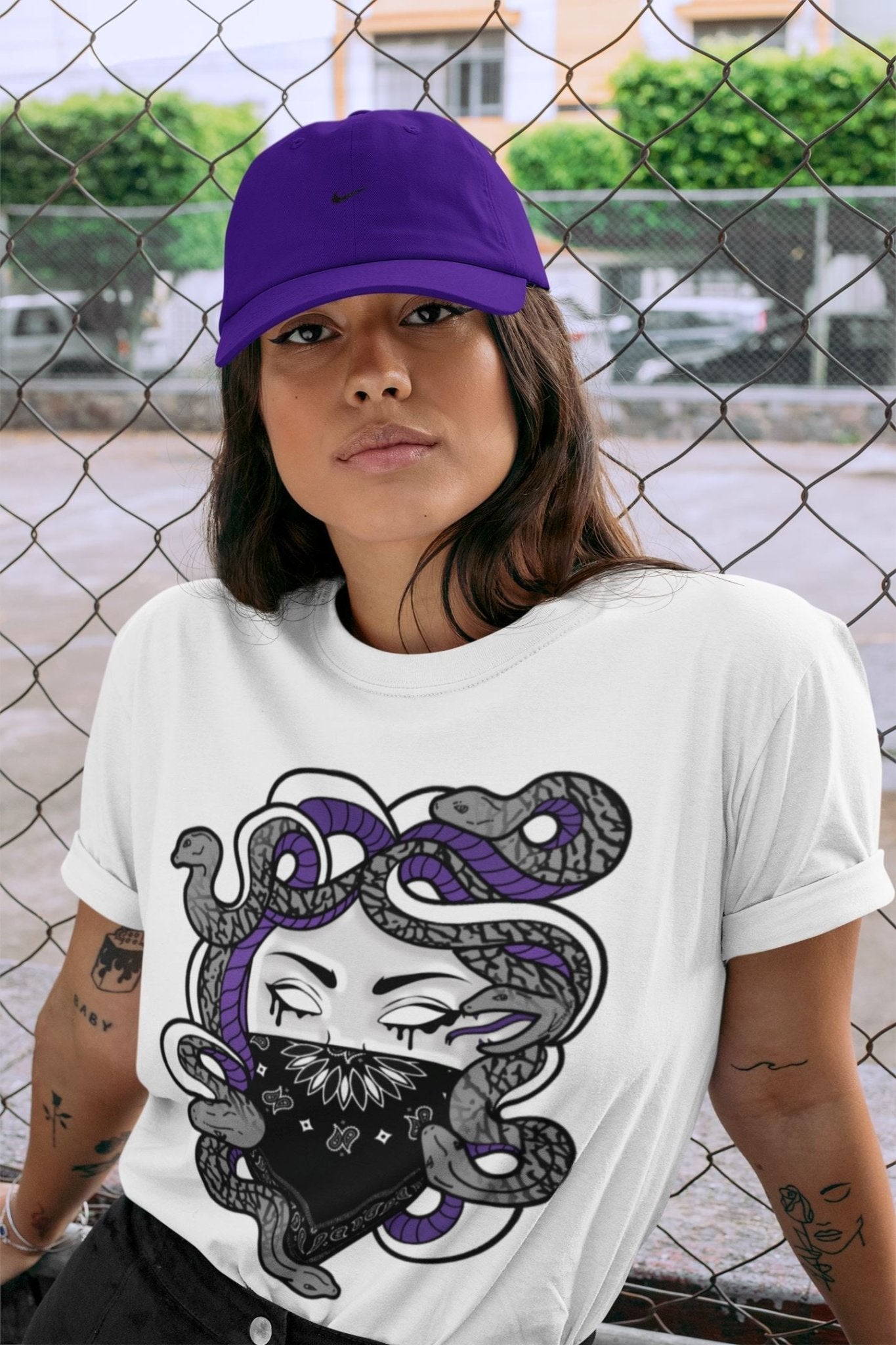 Jordan 3 Dark Iris Sneaker Match Tees Medusa Sneaker Tees Jordan 3 Dark Iris Sneaker Release Tees Unisex Shirts