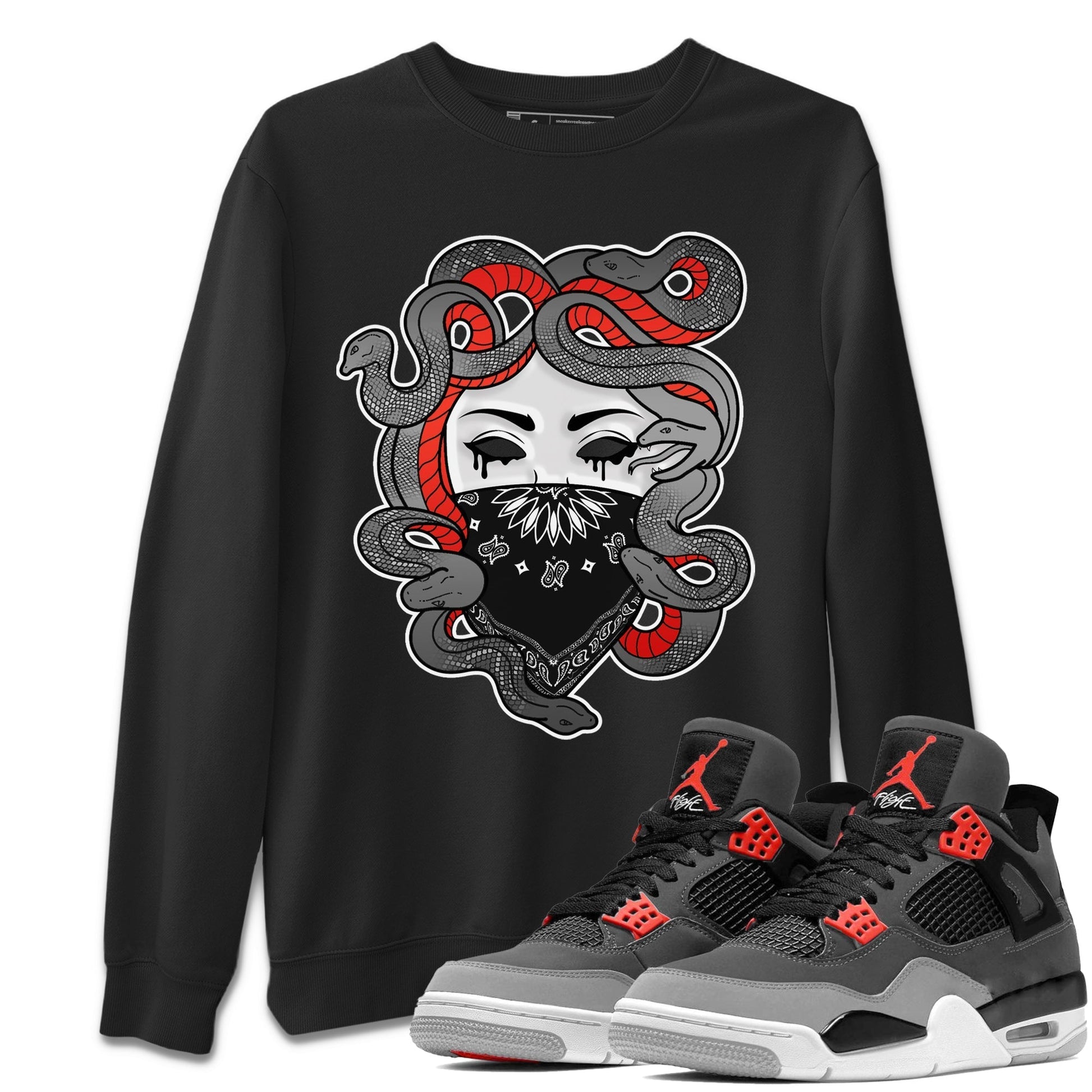 Jordan 4 Infrared Sneaker Match Tees Medusa Sneaker Tees Jordan 4 Infrared Sneaker Release Tees Unisex Shirts