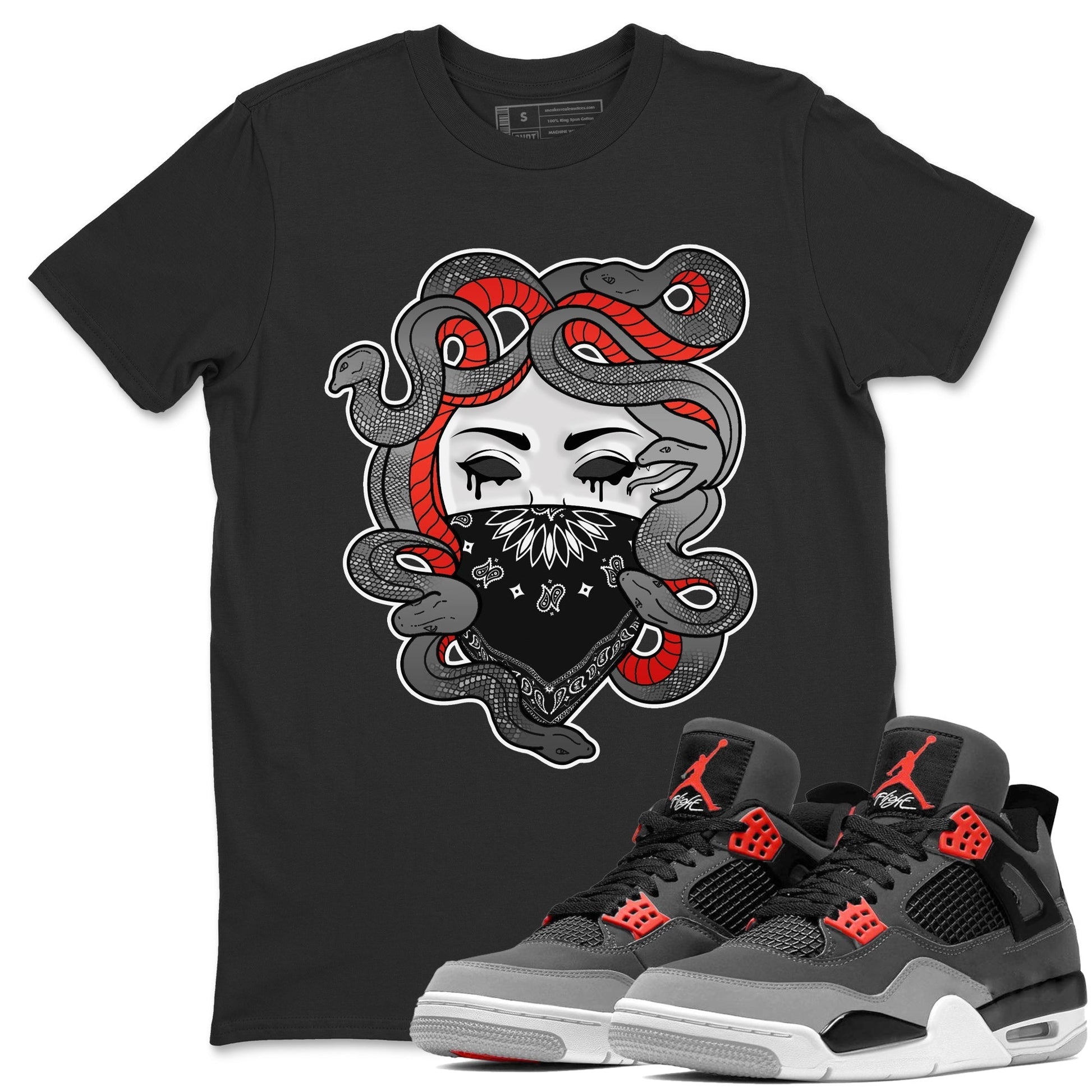 Jordan 4 Infrared Sneaker Match Tees Medusa Sneaker Tees Jordan 4 Infrared Sneaker Release Tees Unisex Shirts