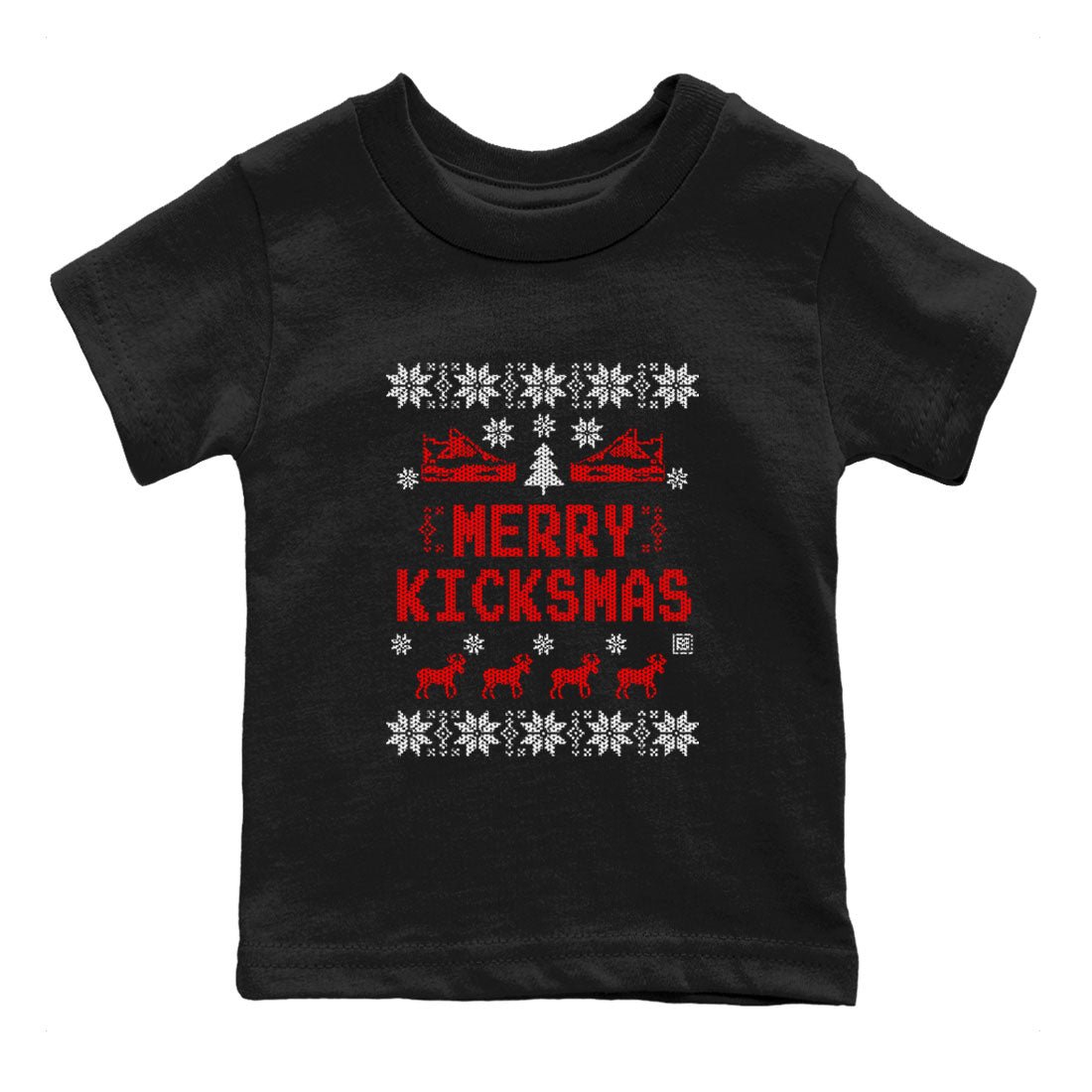 Jordan 4 Red Thunder shirt to match jordans Merry Kicksmas sneaker tees 4s Red Thunder SNRT sneaker release tees baby toddler Black 2 cotton sneaker tee
