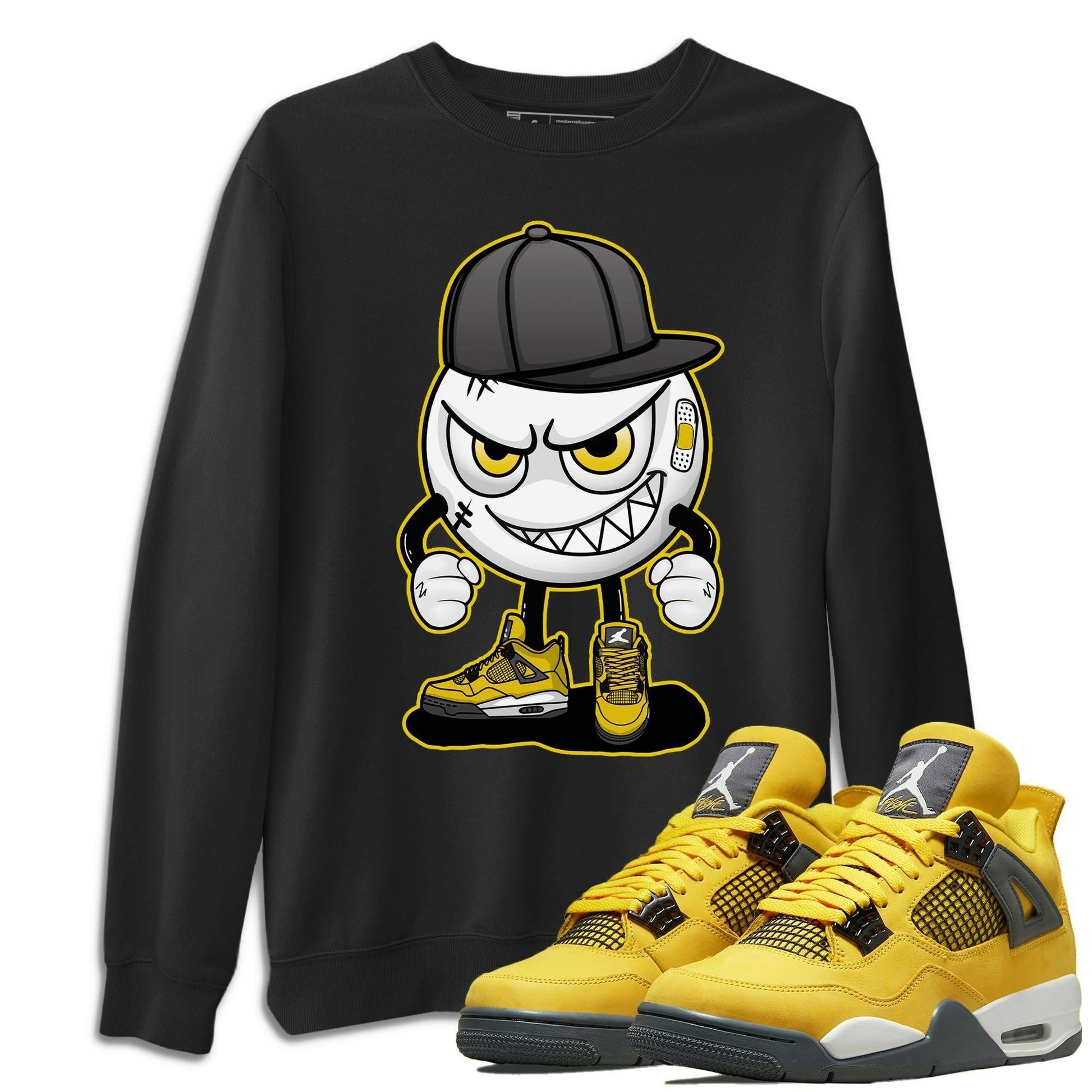 Jordan 4 Lightning Sneaker Match Tees Mischief Emoji Sneaker Tees Jordan 4 Lightning Sneaker Release Tees Unisex Shirts