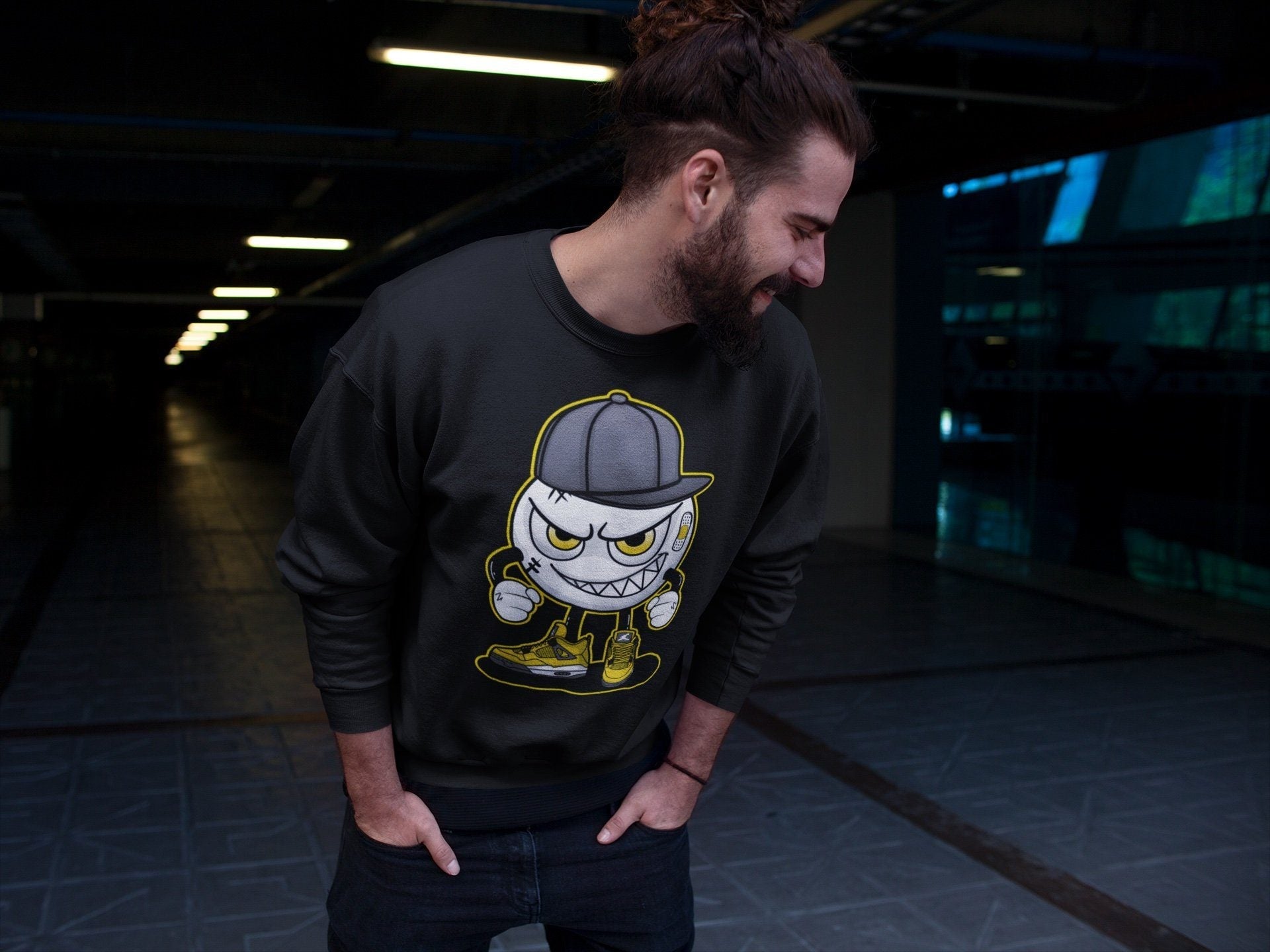 Jordan 4 Lightning Sneaker Match Tees Mischief Emoji Sneaker Tees Jordan 4 Lightning Sneaker Release Tees Unisex Shirts