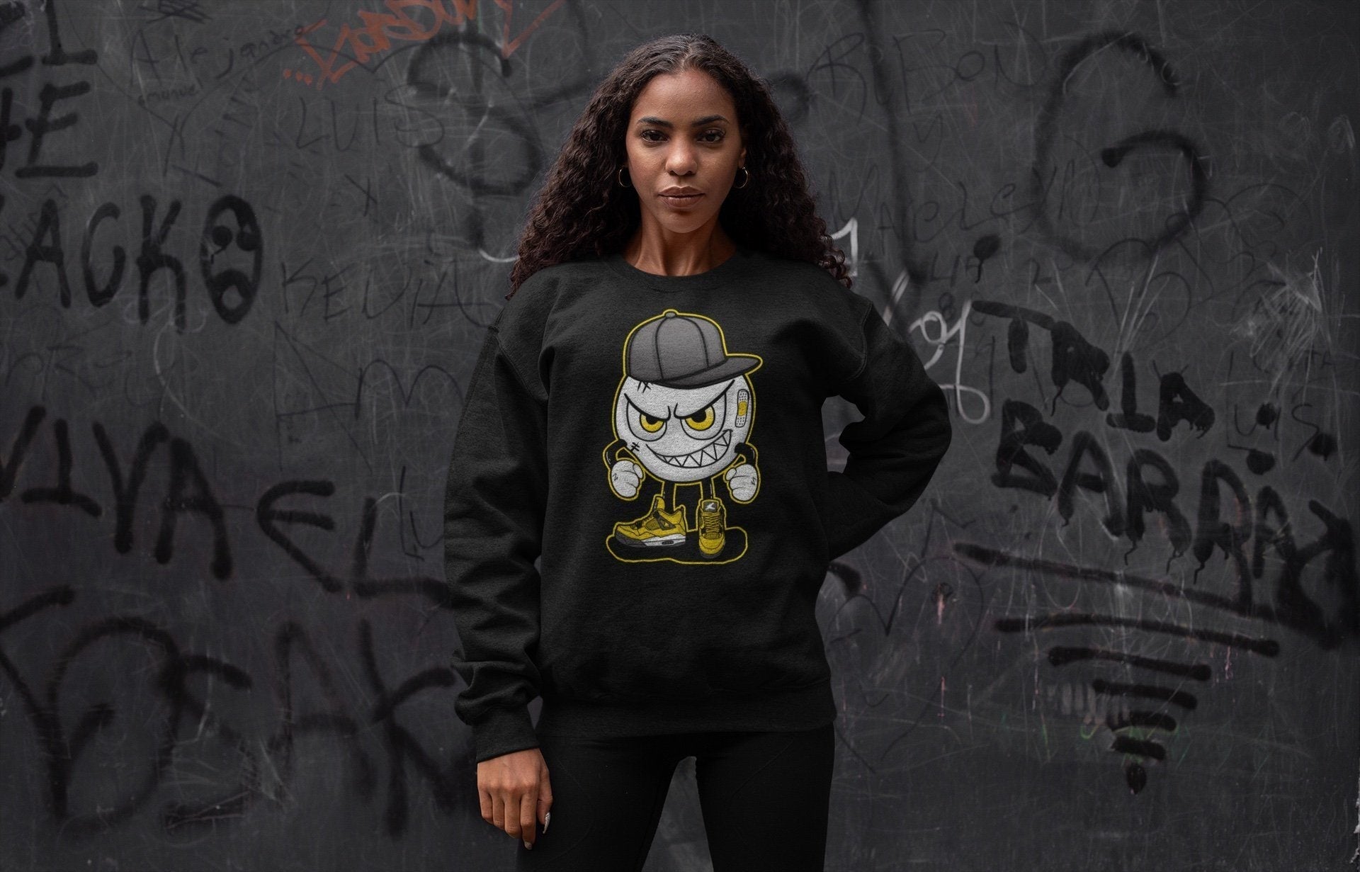 Jordan 4 Lightning Sneaker Match Tees Mischief Emoji Sneaker Tees Jordan 4 Lightning Sneaker Release Tees Unisex Shirts