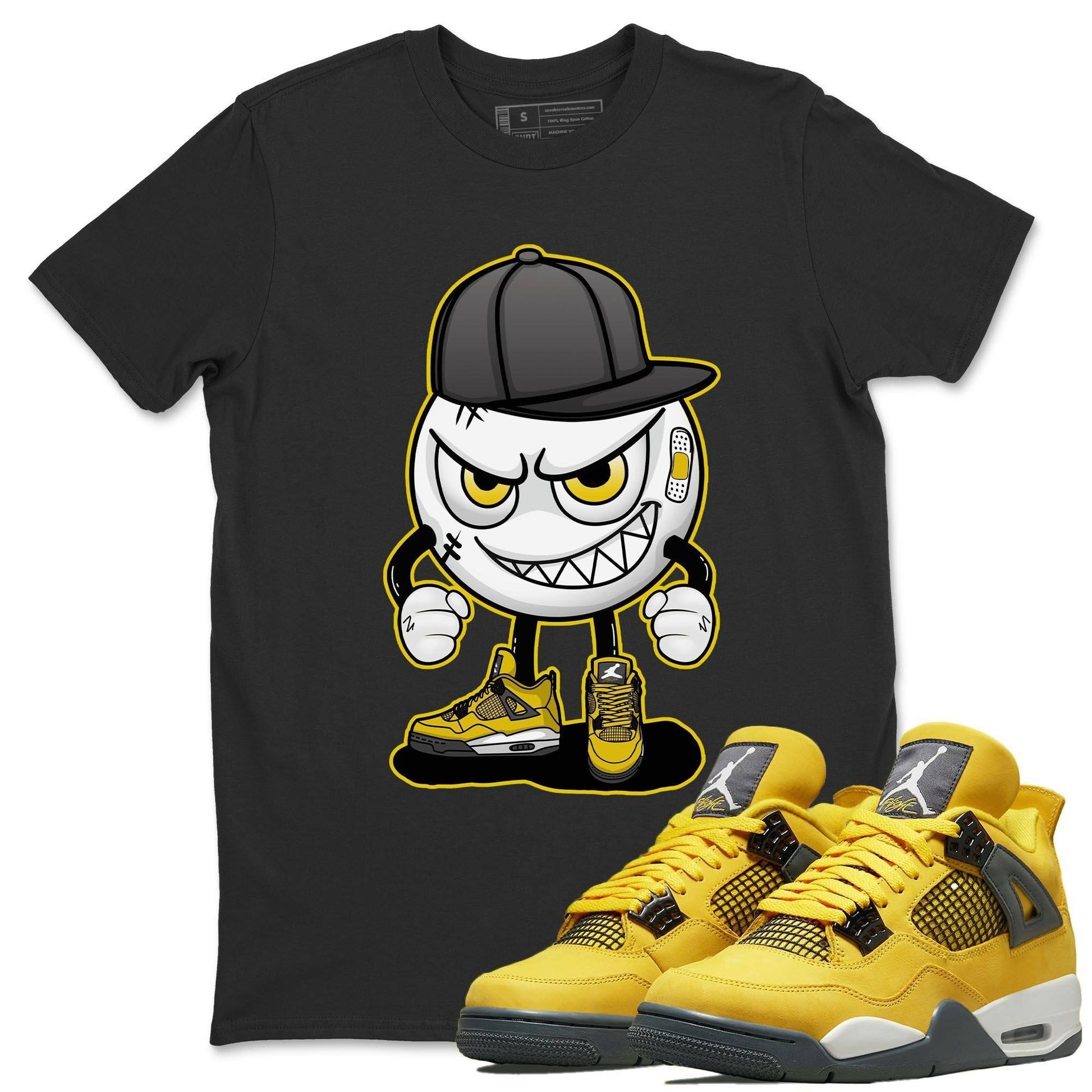 Jordan 4 Lightning Sneaker Match Tees Mischief Emoji Sneaker Tees Jordan 4 Lightning Sneaker Release Tees Unisex Shirts