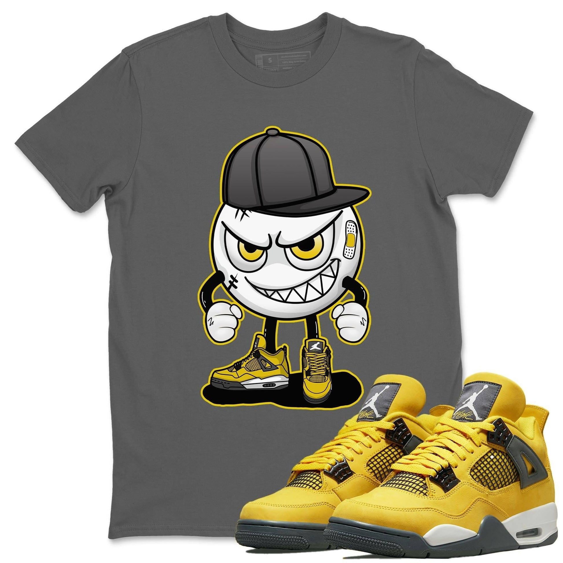 Jordan 4 Lightning Sneaker Match Tees Mischief Emoji Sneaker Tees Jordan 4 Lightning Sneaker Release Tees Unisex Shirts