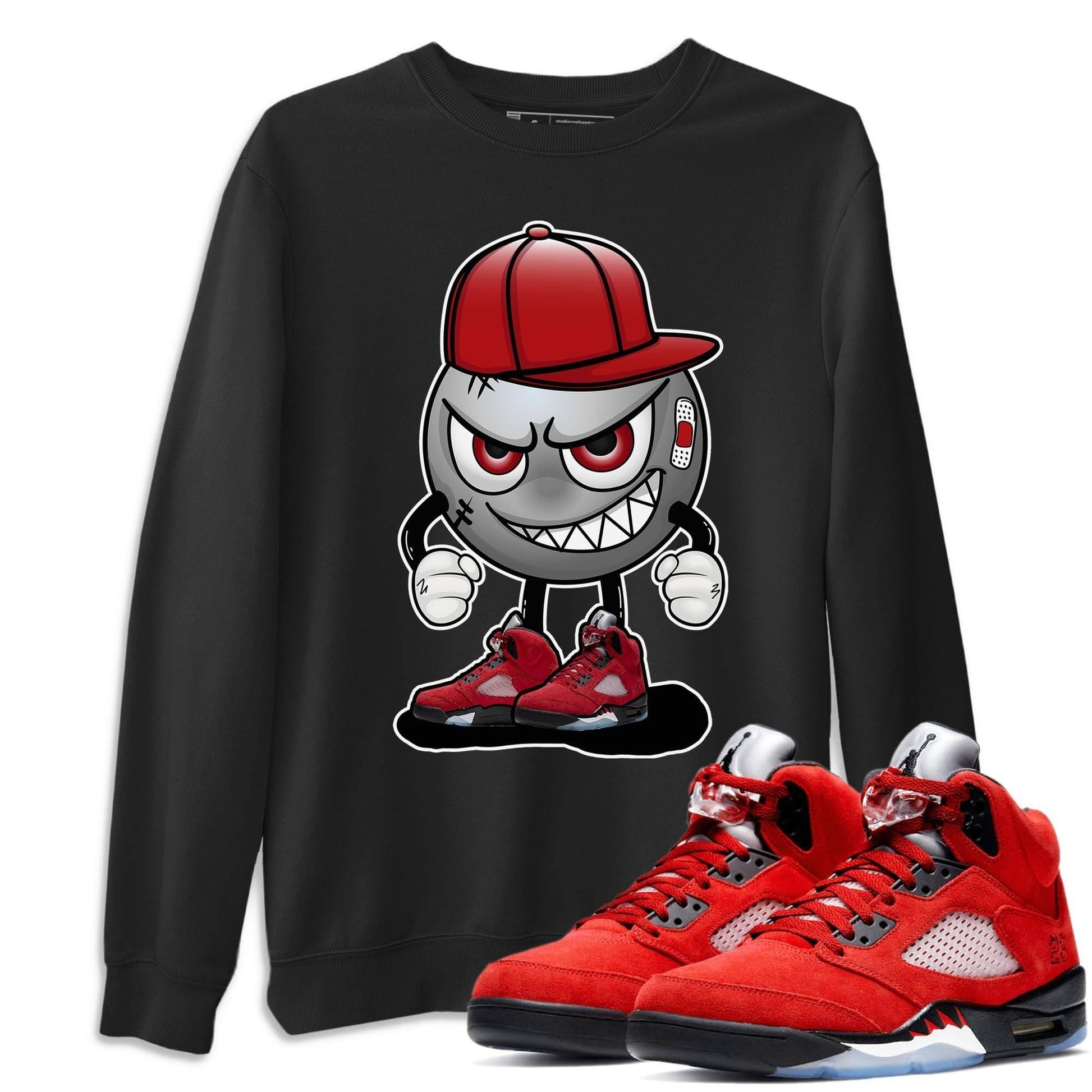 Jordan 5 Raging Bull Sneaker Match Tees Mischief Emoji Sneaker Tees Jordan 5 Raging Bull Sneaker Release Tees Unisex Shirts