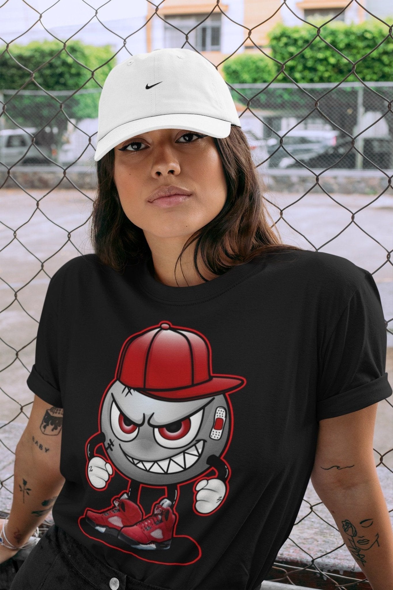 Jordan 5 Raging Bull Sneaker Match Tees Mischief Emoji Sneaker Tees Jordan 5 Raging Bull Sneaker Release Tees Unisex Shirts