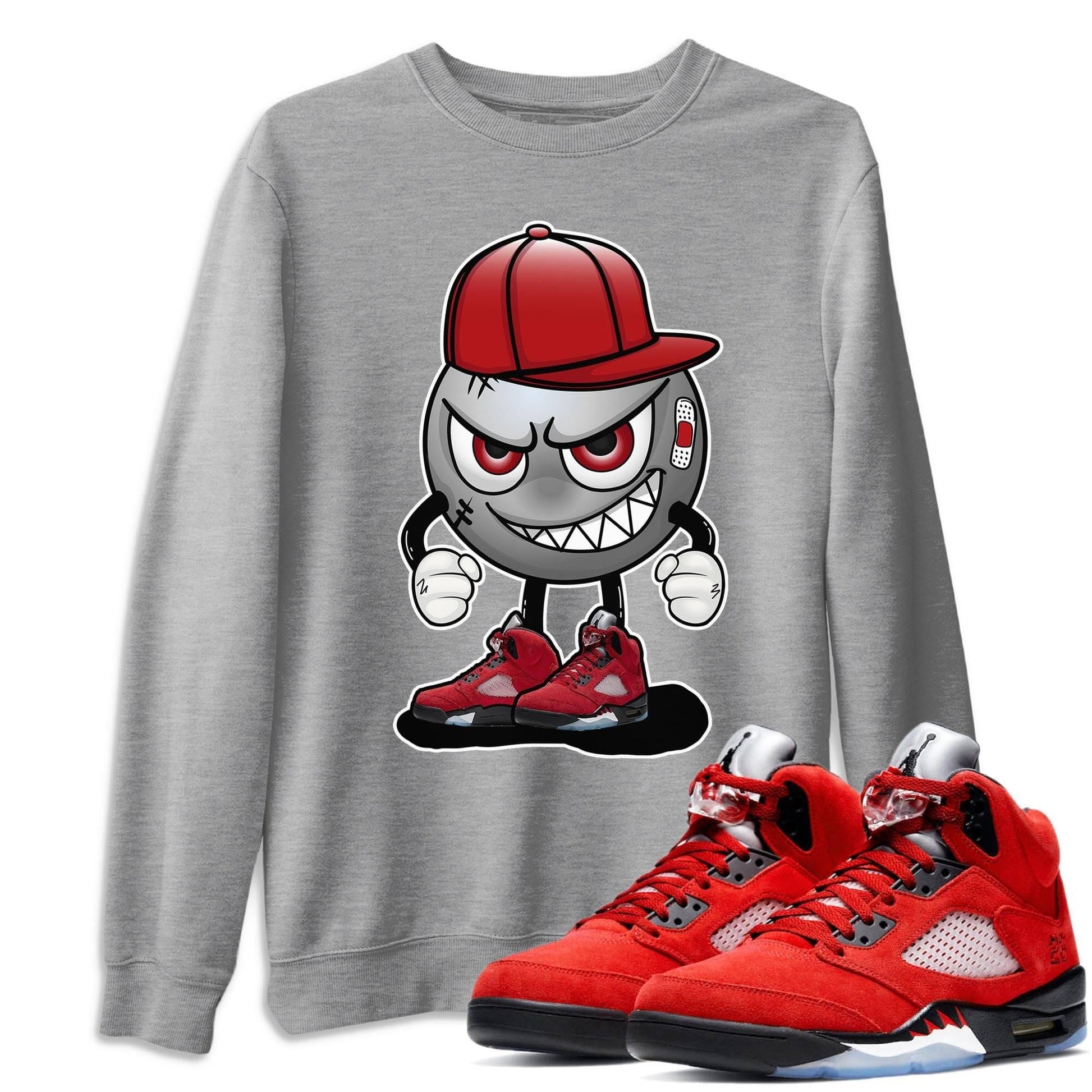 Jordan 5 Raging Bull Sneaker Match Tees Mischief Emoji Sneaker Tees Jordan 5 Raging Bull Sneaker Release Tees Unisex Shirts